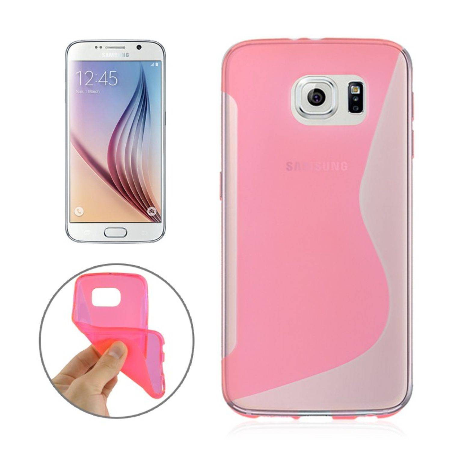 Samsung Galaxy S6 Handyhülle Backcover Rosa