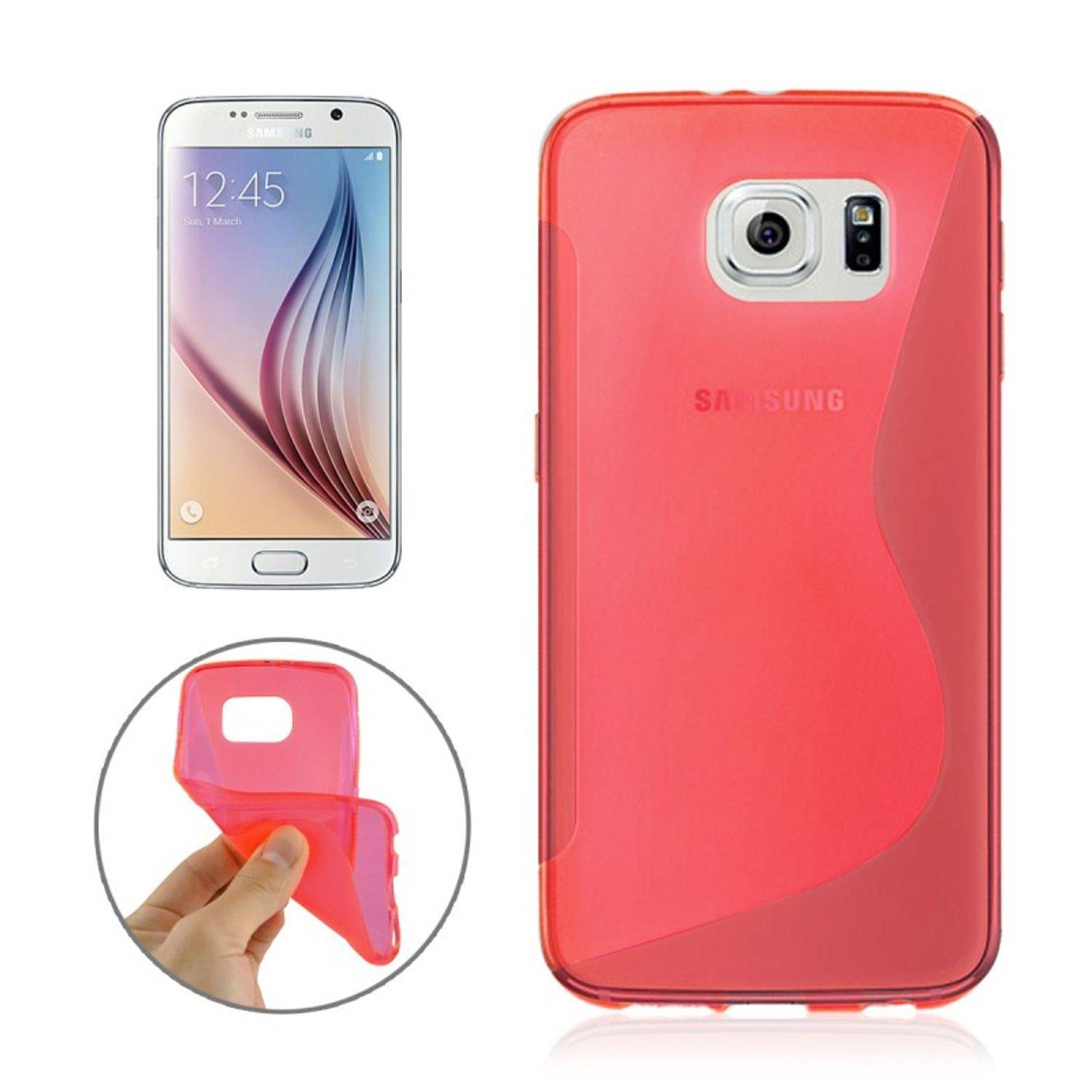 Samsung Galaxy S6 Handyhülle Backcover Rot