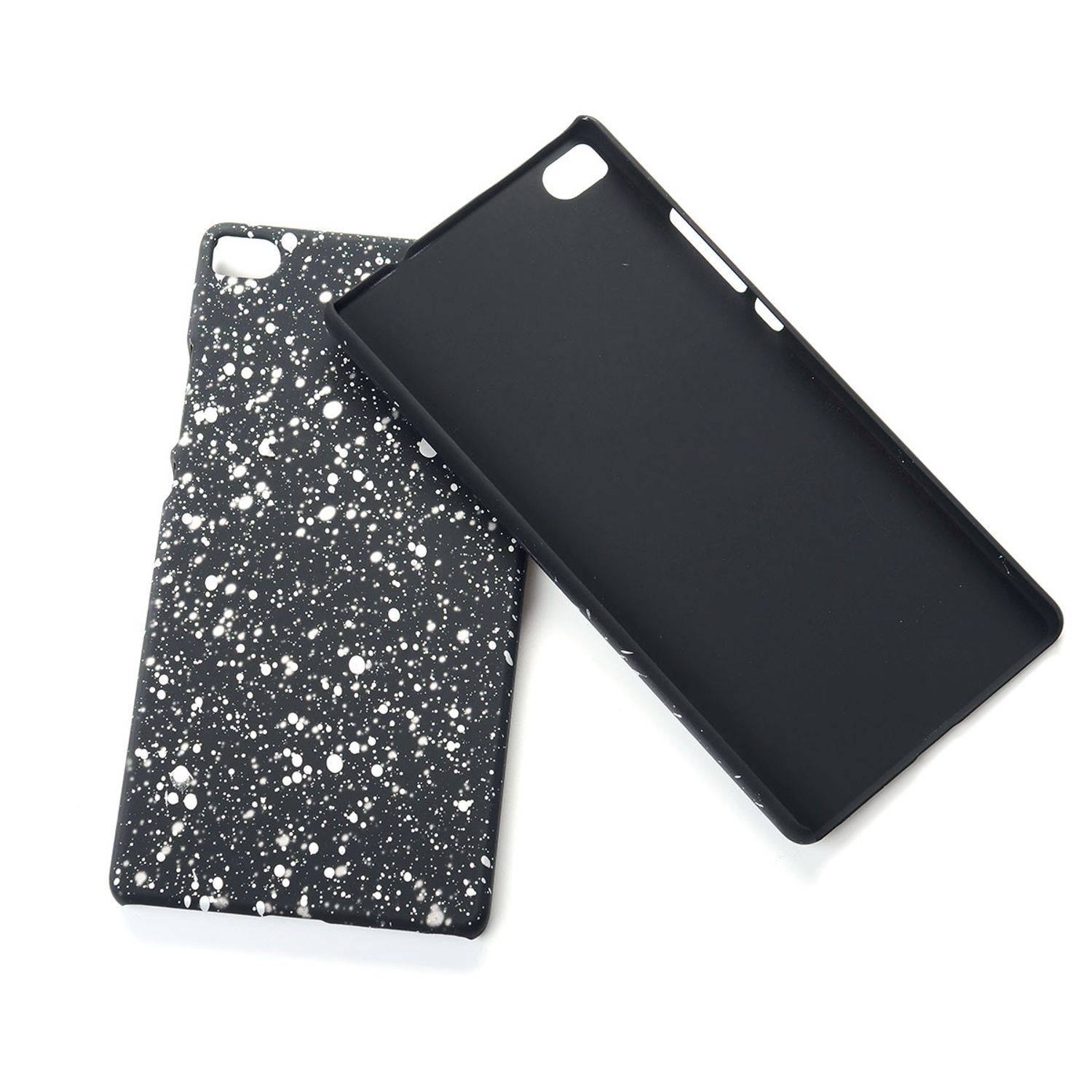 Huawei P8 Handyhülle Backcover Schwarz