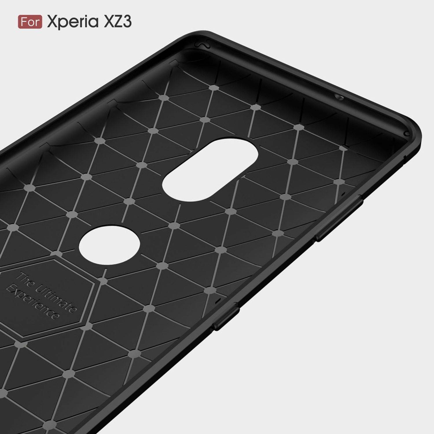 Motorola Moto Z3 Handyhülle Carbon Optik Backcover Schwarz