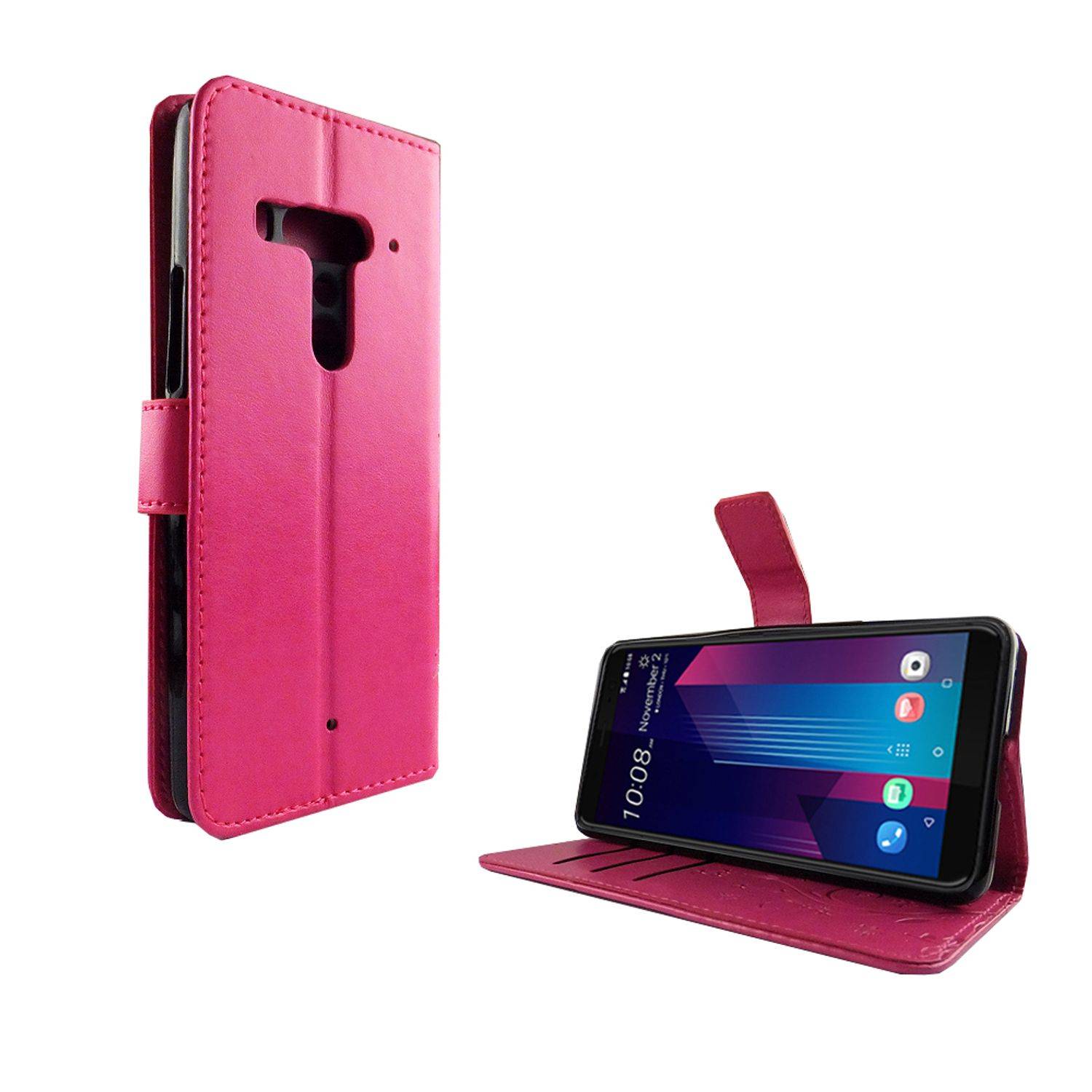 HTC U12 Plus Handyhülle Bookcover Rosa