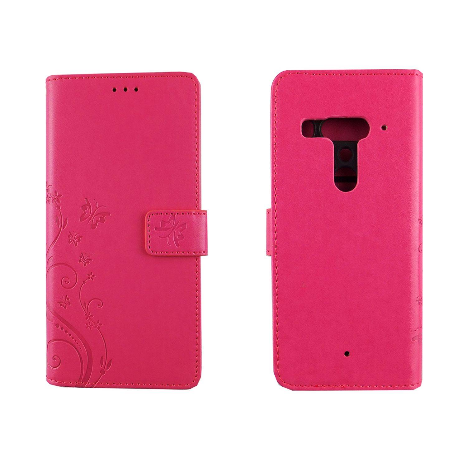 HTC U12 Plus Handyhülle Bookcover Rosa
