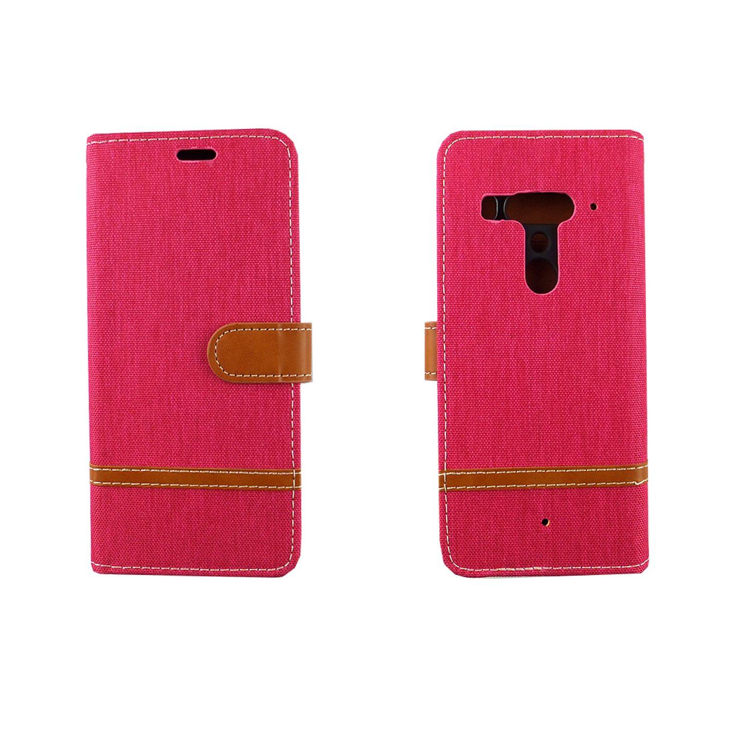 HTC U12 Plus Handyhülle Bookcover Rosa
