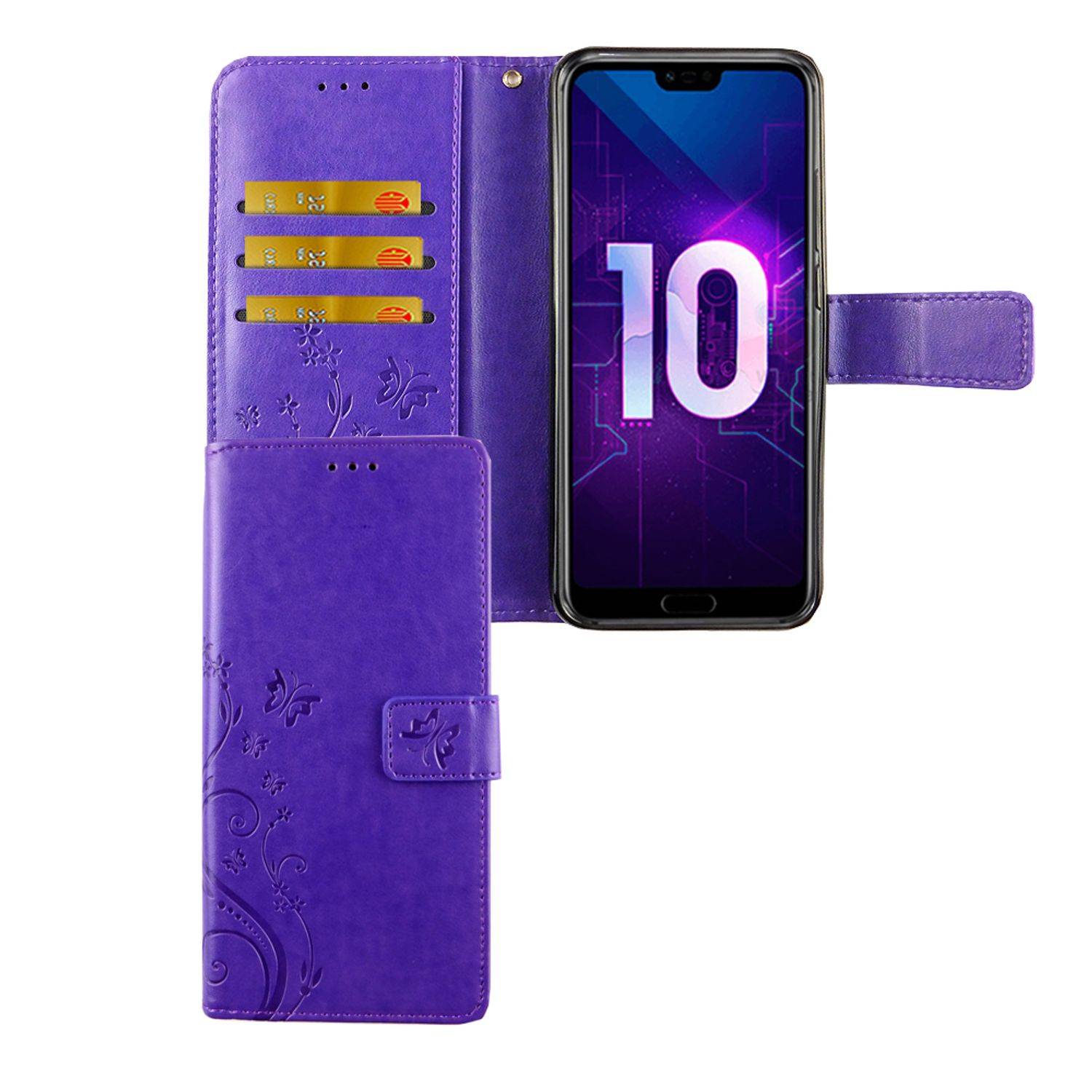 Huawei Honor 10 Handyhülle Bookcover Violett