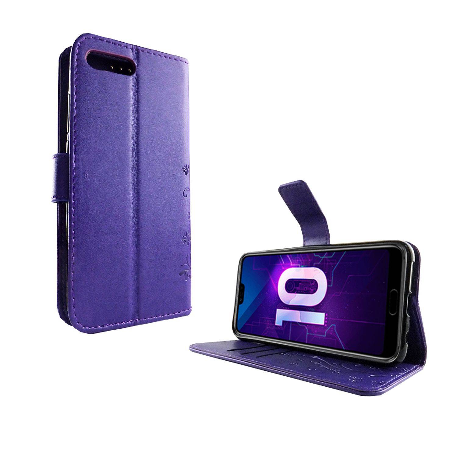 Huawei Honor 10 Handyhülle Bookcover Violett
