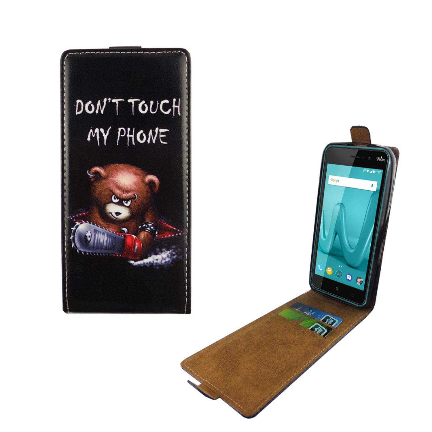 Wiko Lenny 4 Handyhülle Backcover Schwarz