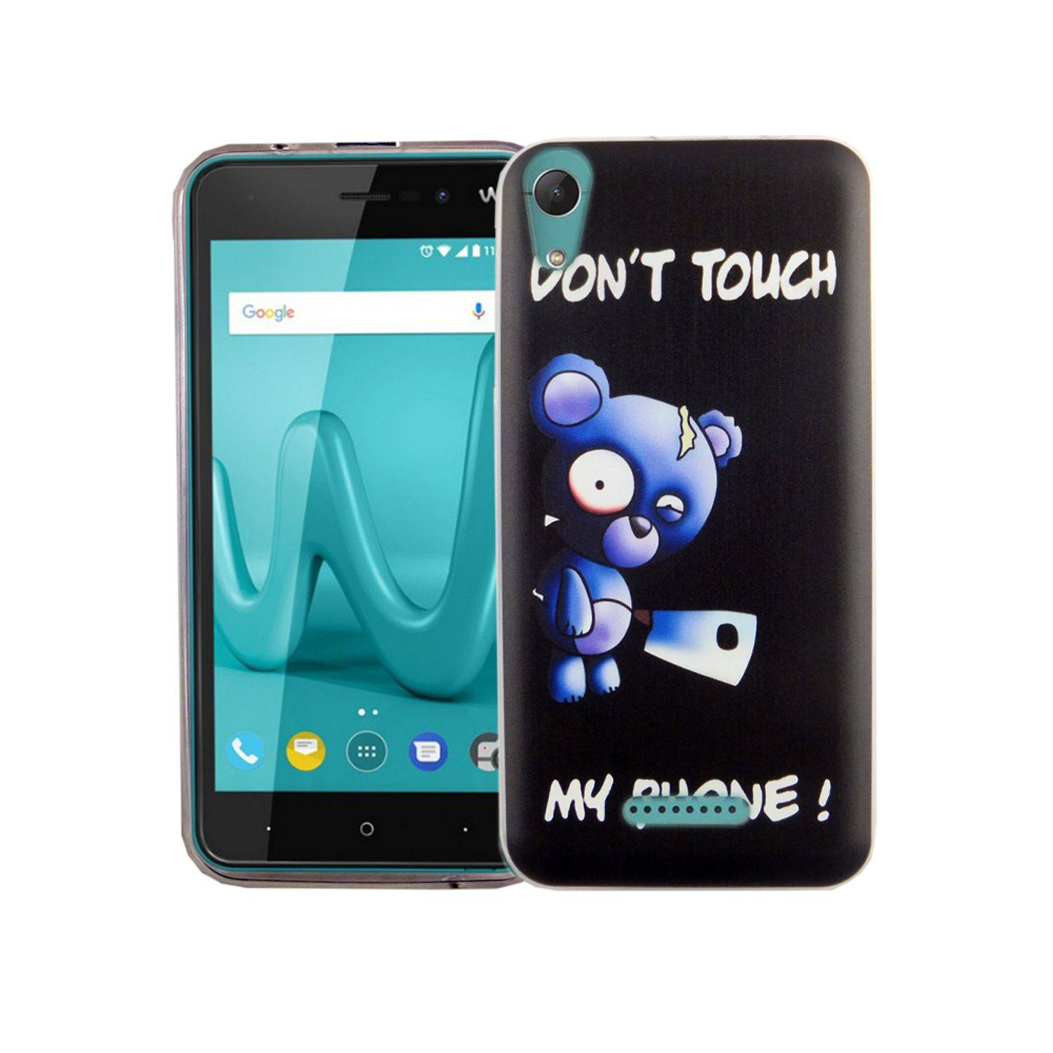 Wiko Lenny 4 Handyhülle Bumper Backcover Schwarz