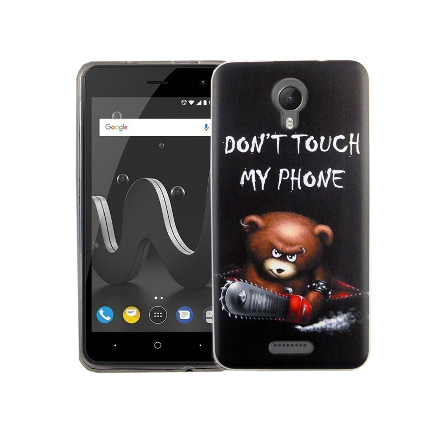 Wiko Jerry 2 Handyhülle Bumper Backcover Schwarz