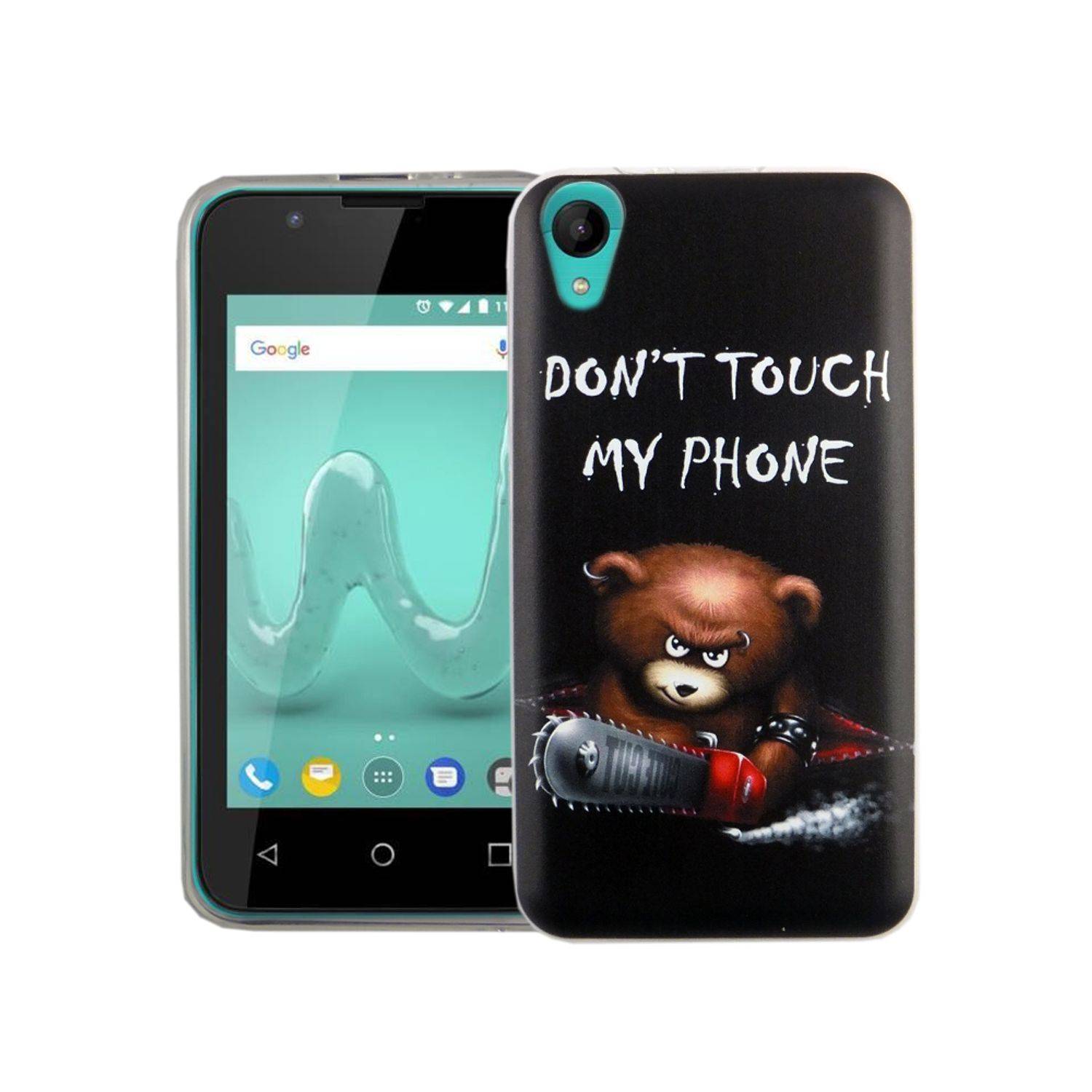 Wiko Sunny 2 Handyhülle Bumper Backcover Schwarz