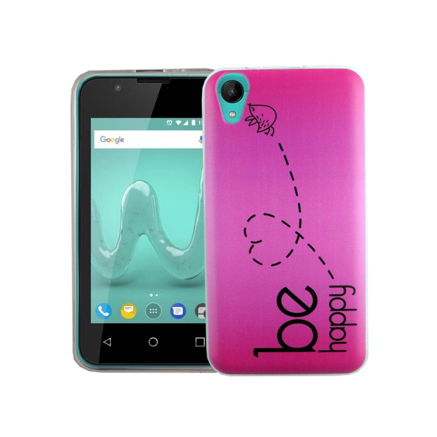 Wiko Sunny 2 Handyhülle Bumper Backcover Rosa