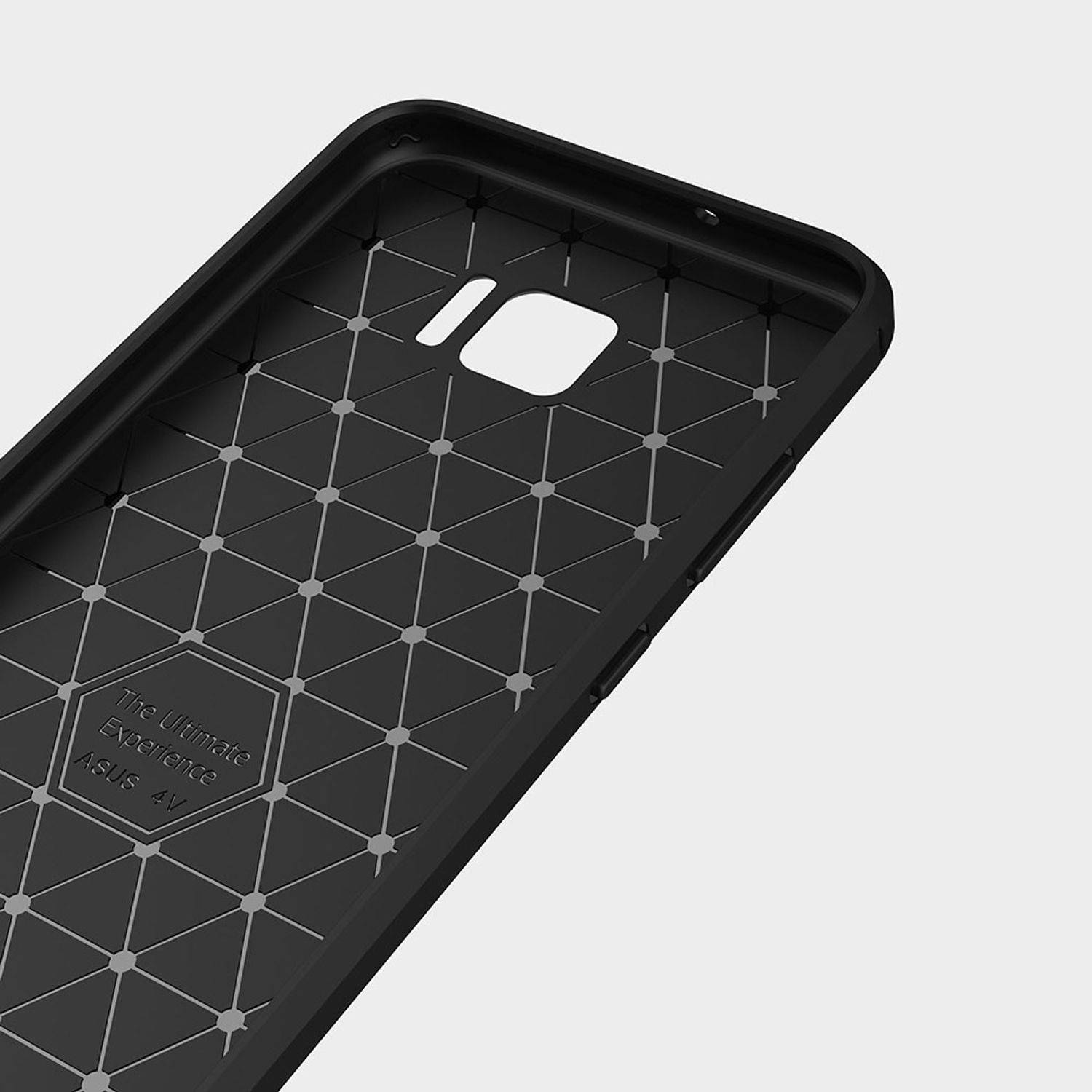 ASUS Zenfone V V520KL Handyhülle Carbon Optik Backcover Blau