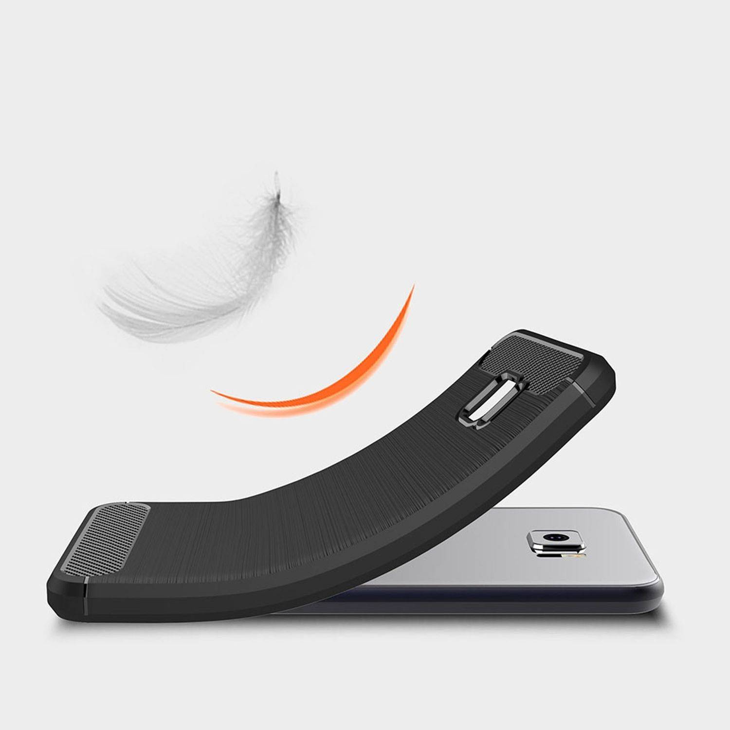 ASUS Zenfone V V520KL Handyhülle Carbon Optik Backcover Grau