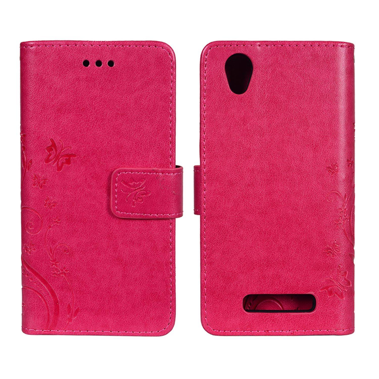 ZTE Blade A452 Handyhülle Bookcover Rosa