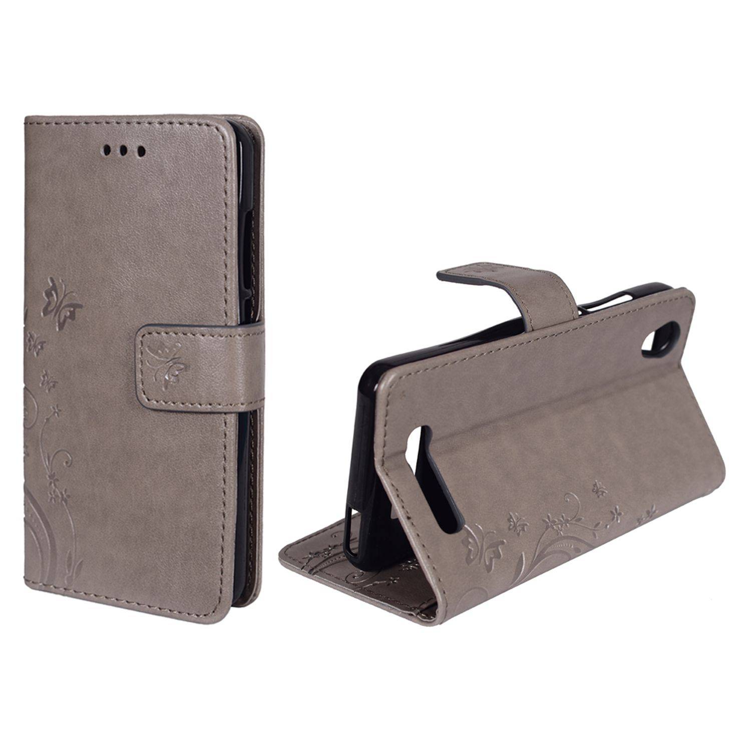 ZTE Blade A452 Handyhülle Bookcover Grau