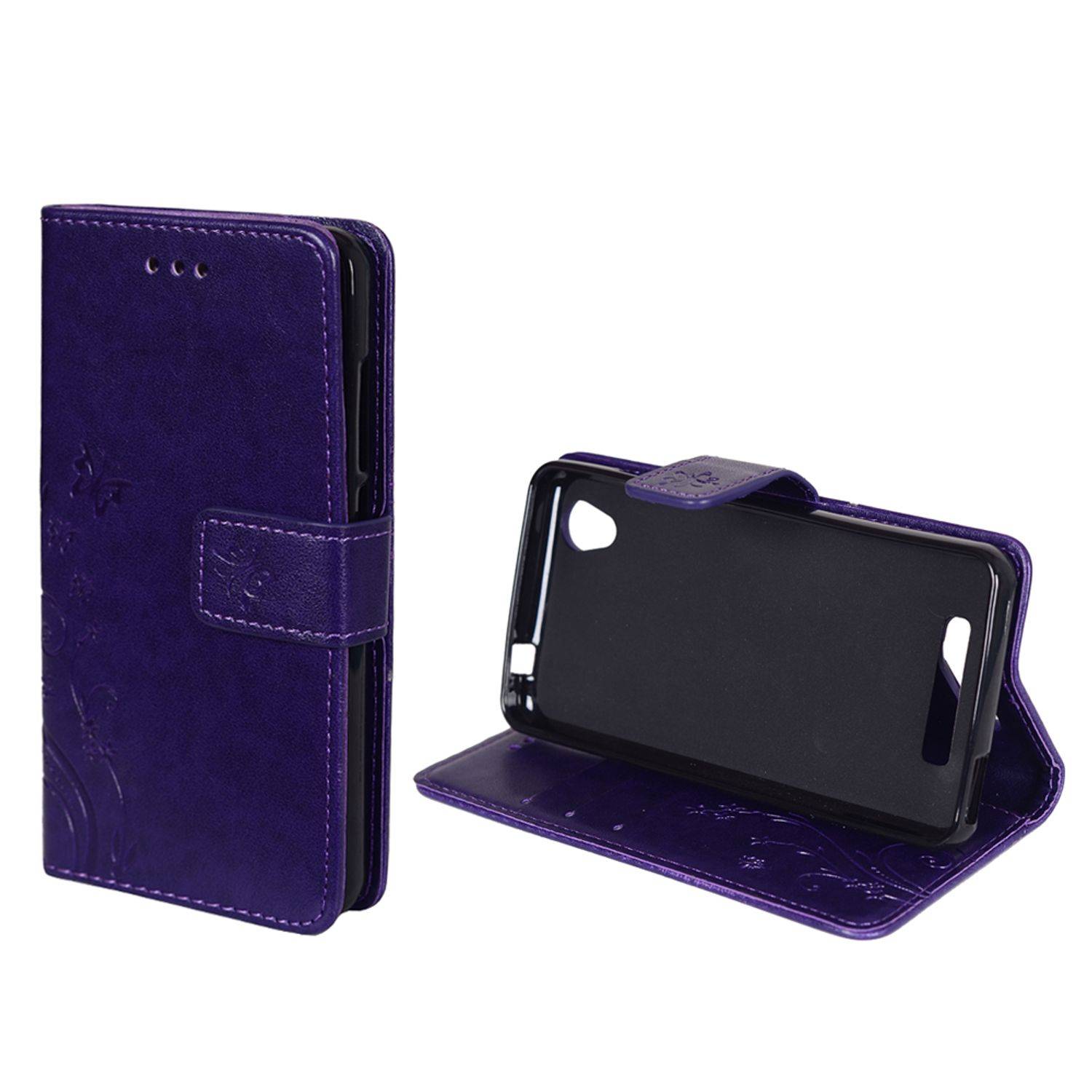 ZTE Blade A452 Handyhülle Bookcover Violett