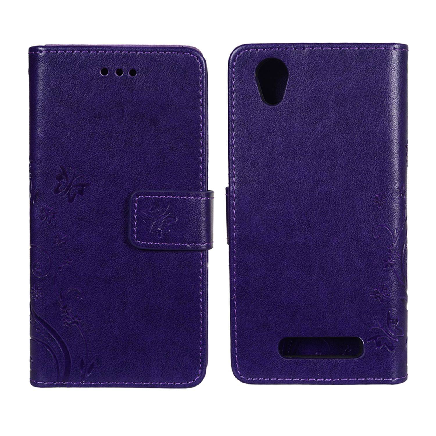 ZTE Blade A452 Handyhülle Bookcover Violett