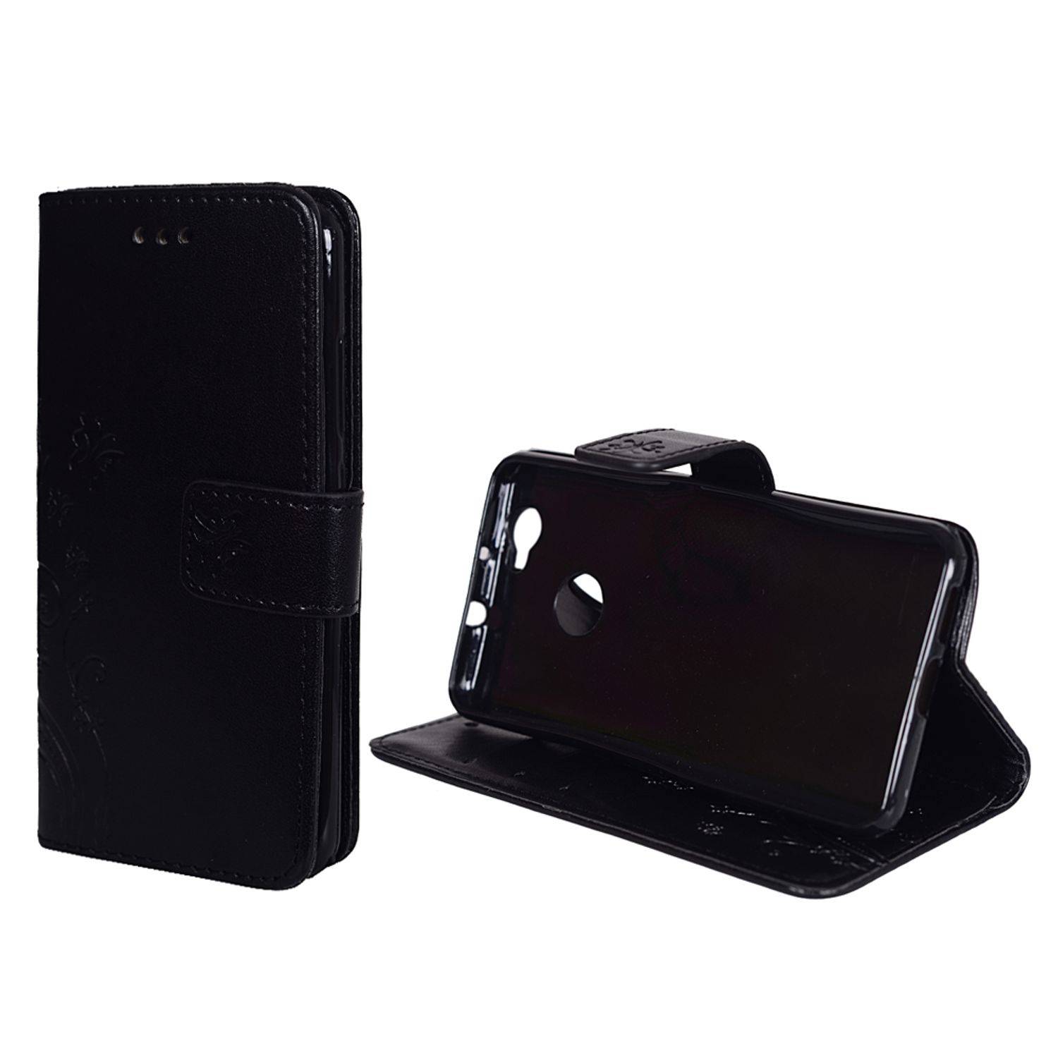 Huawei Nova Handyhülle Bookcover Schwarz