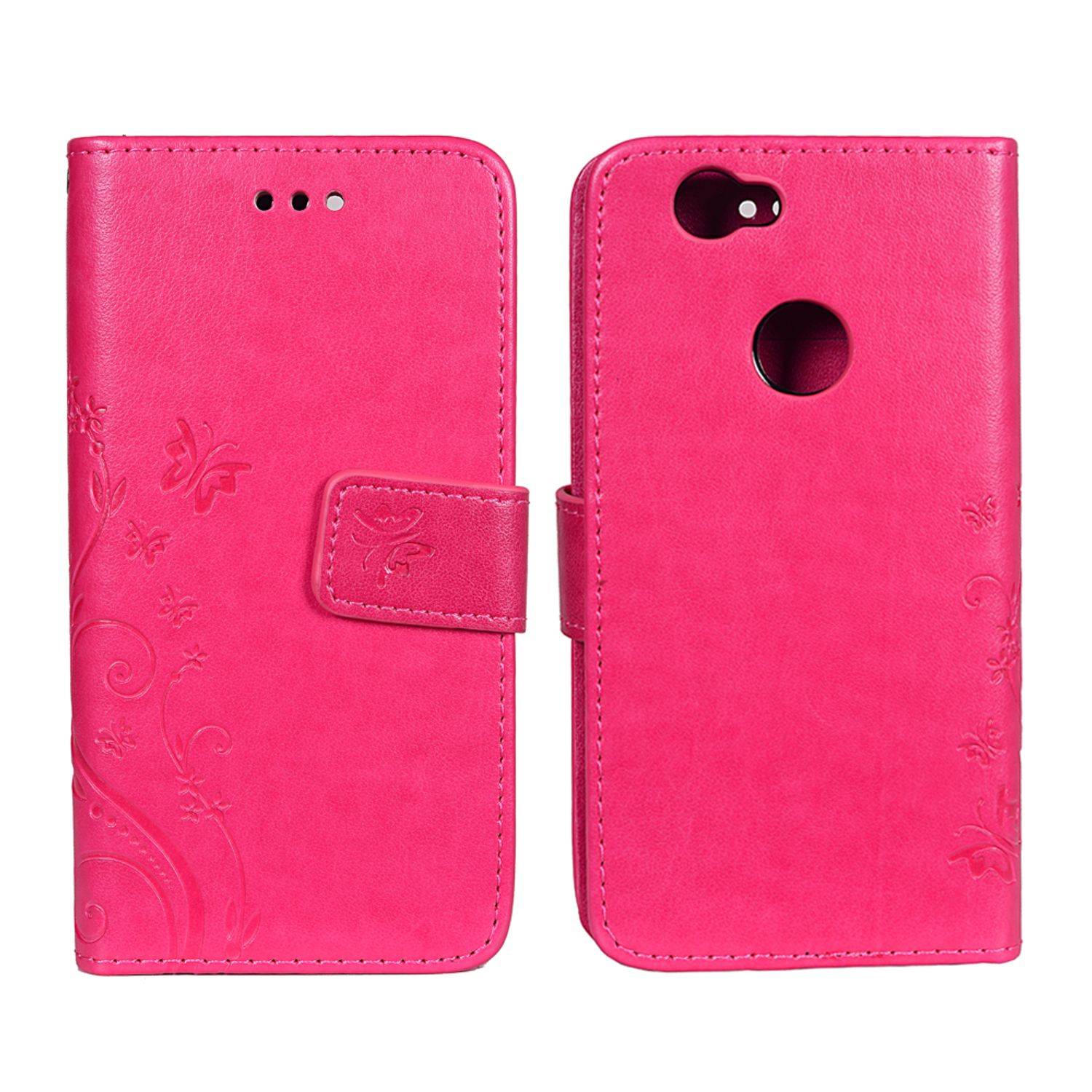 Huawei Nova Handyhülle Bookcover Rosa