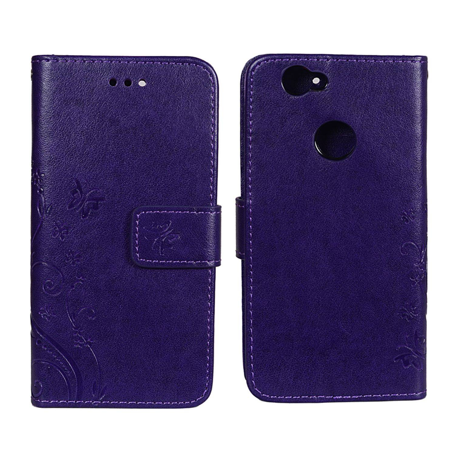Huawei Nova Handyhülle Bookcover Violett