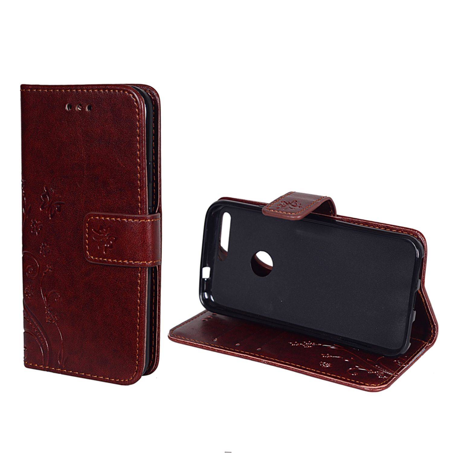 Google Pixel Handyhülle Bookcover Braun
