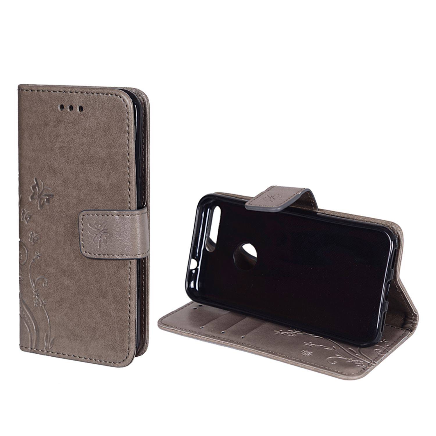 Google Pixel Handyhülle Bookcover Grau