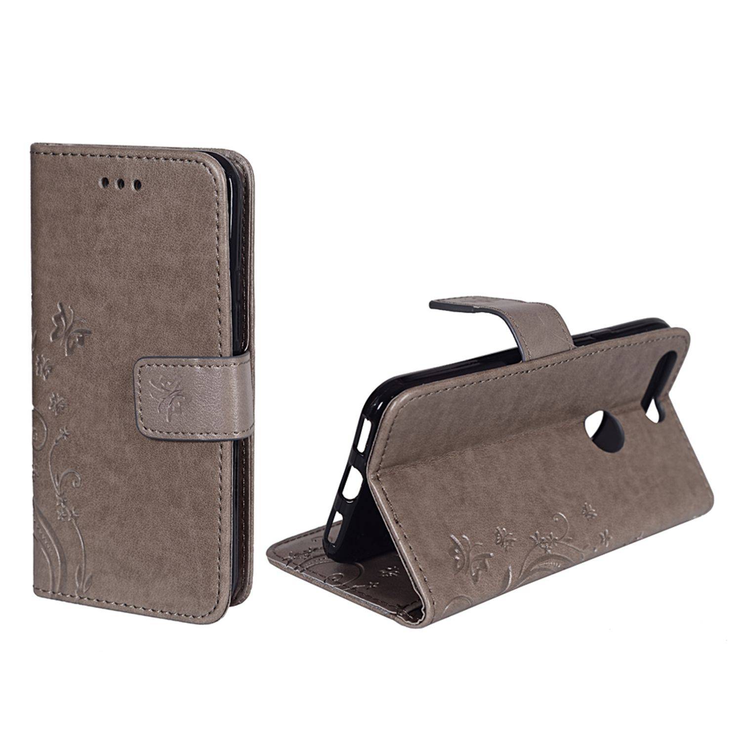 Google Pixel Handyhülle Bookcover Grau
