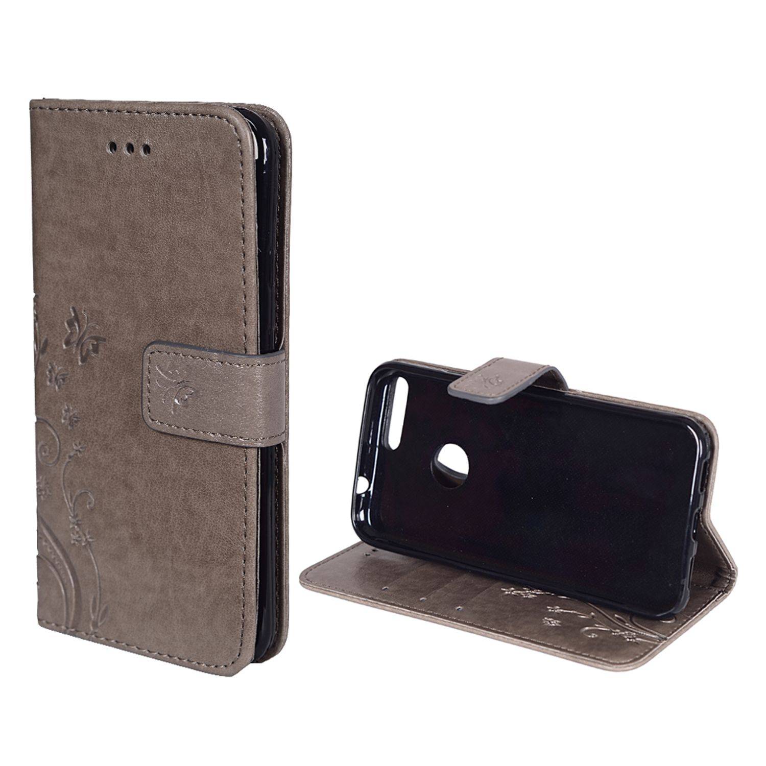 Google Pixel XL Handyhülle Bookcover Grau