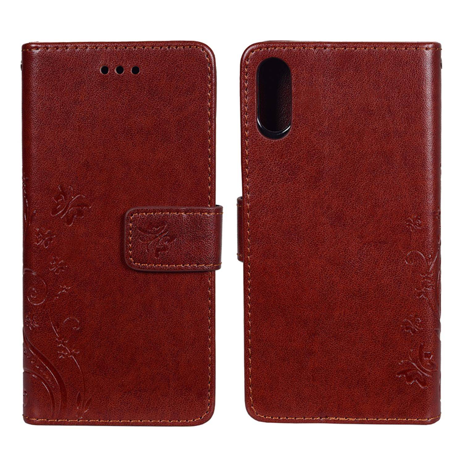 Sony Xperia XZ Handyhülle Bookcover Braun