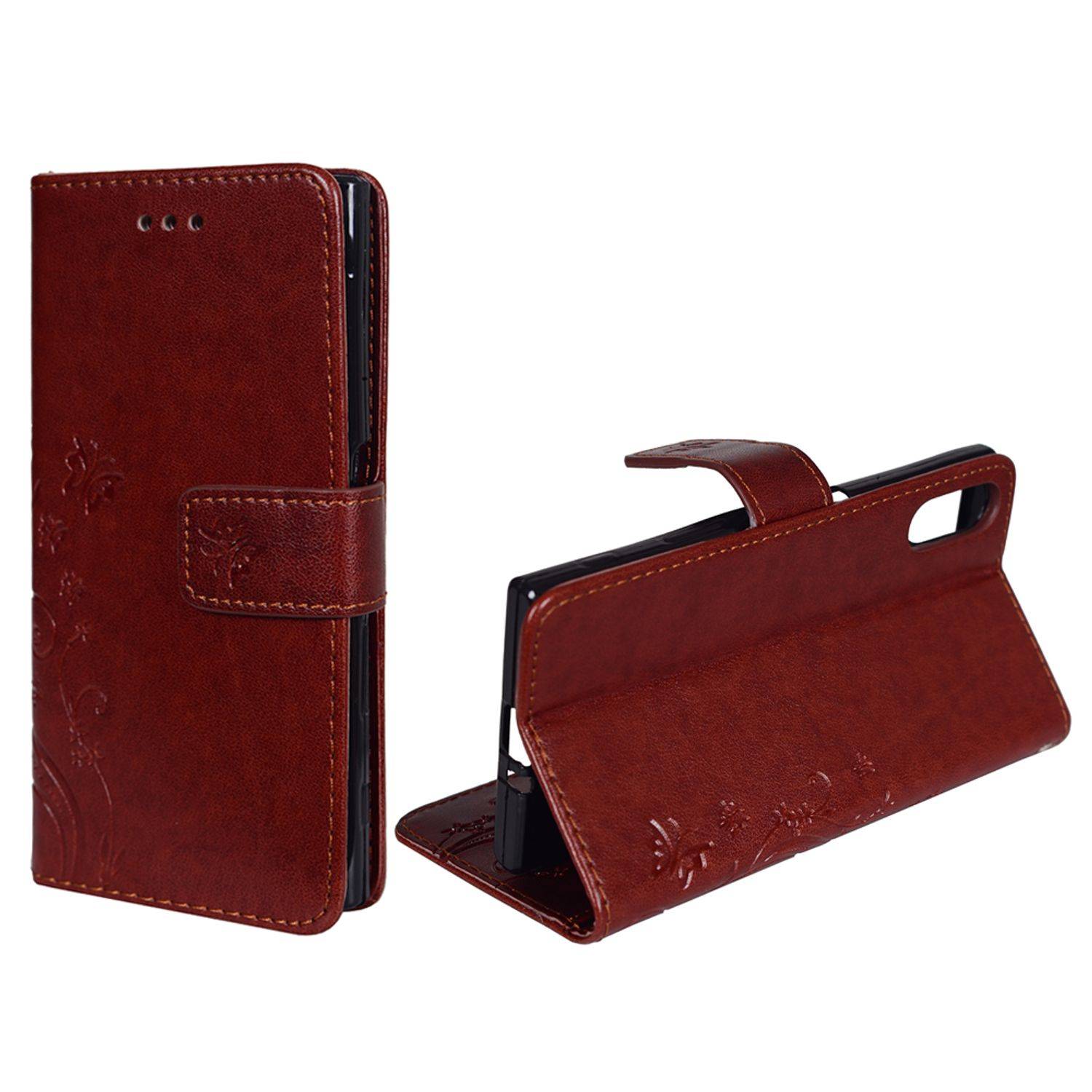 Sony Xperia XZ Handyhülle Bookcover Braun