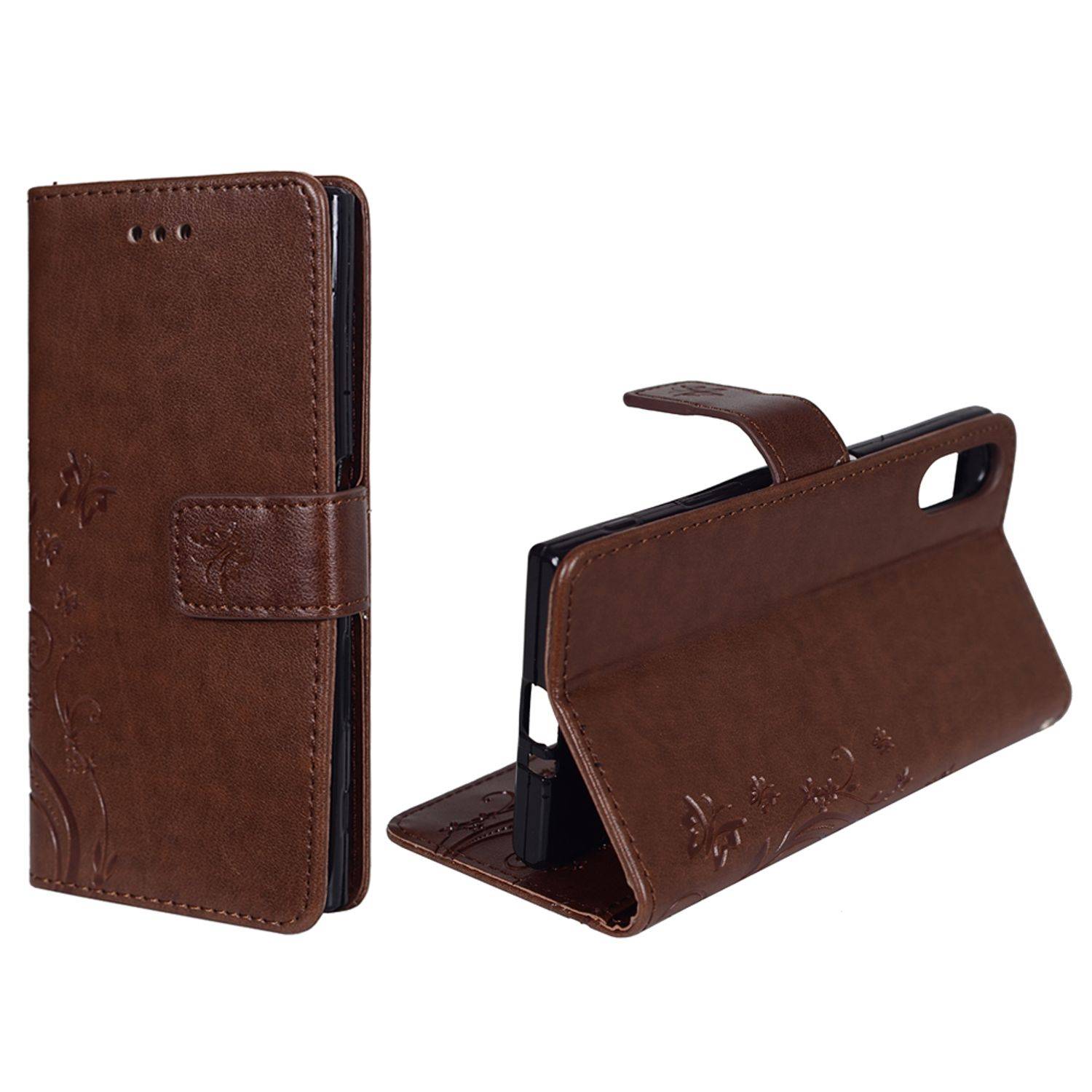 Sony Xperia XZ Handyhülle Bookcover Braun