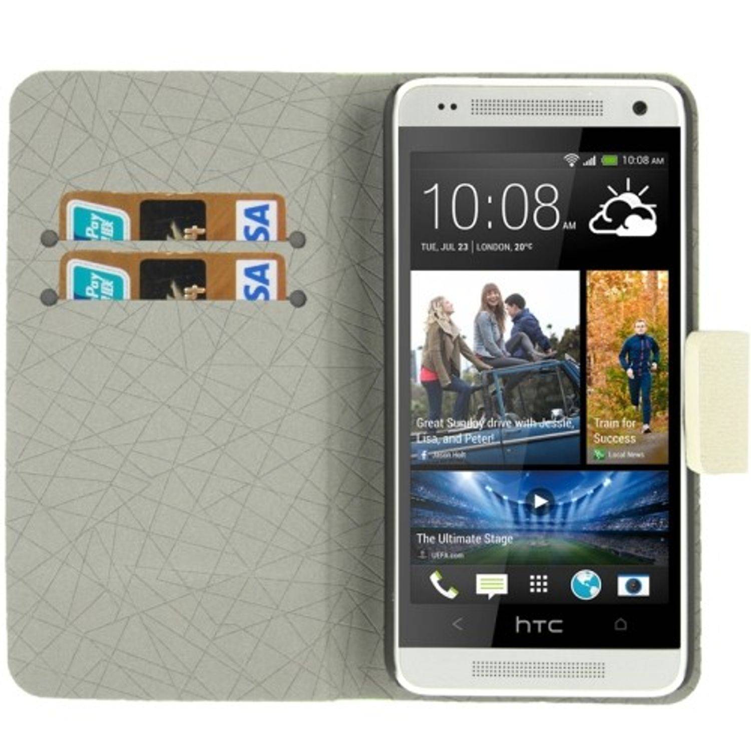 HTC One Mini Handyhülle Backcover Weiß