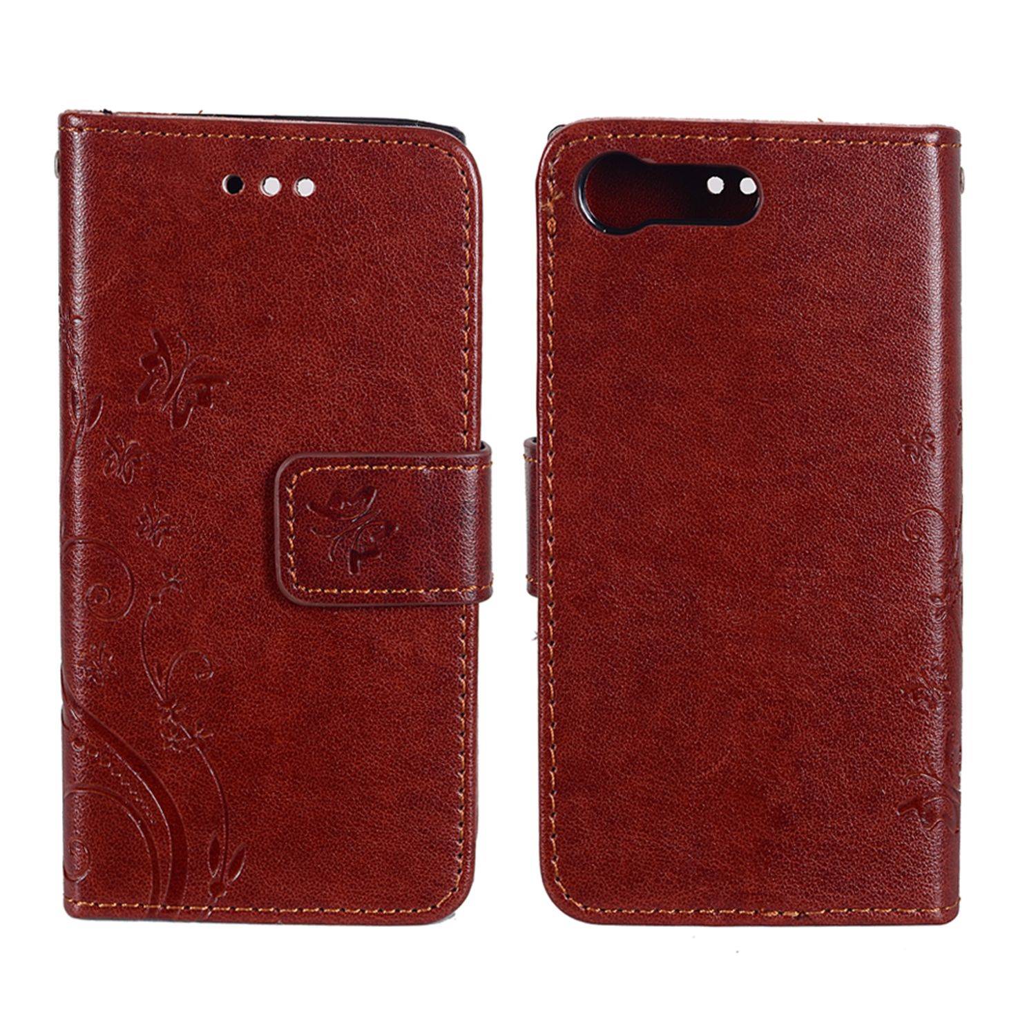 Sony Xperia X Compact Handyhülle Bookcover Braun