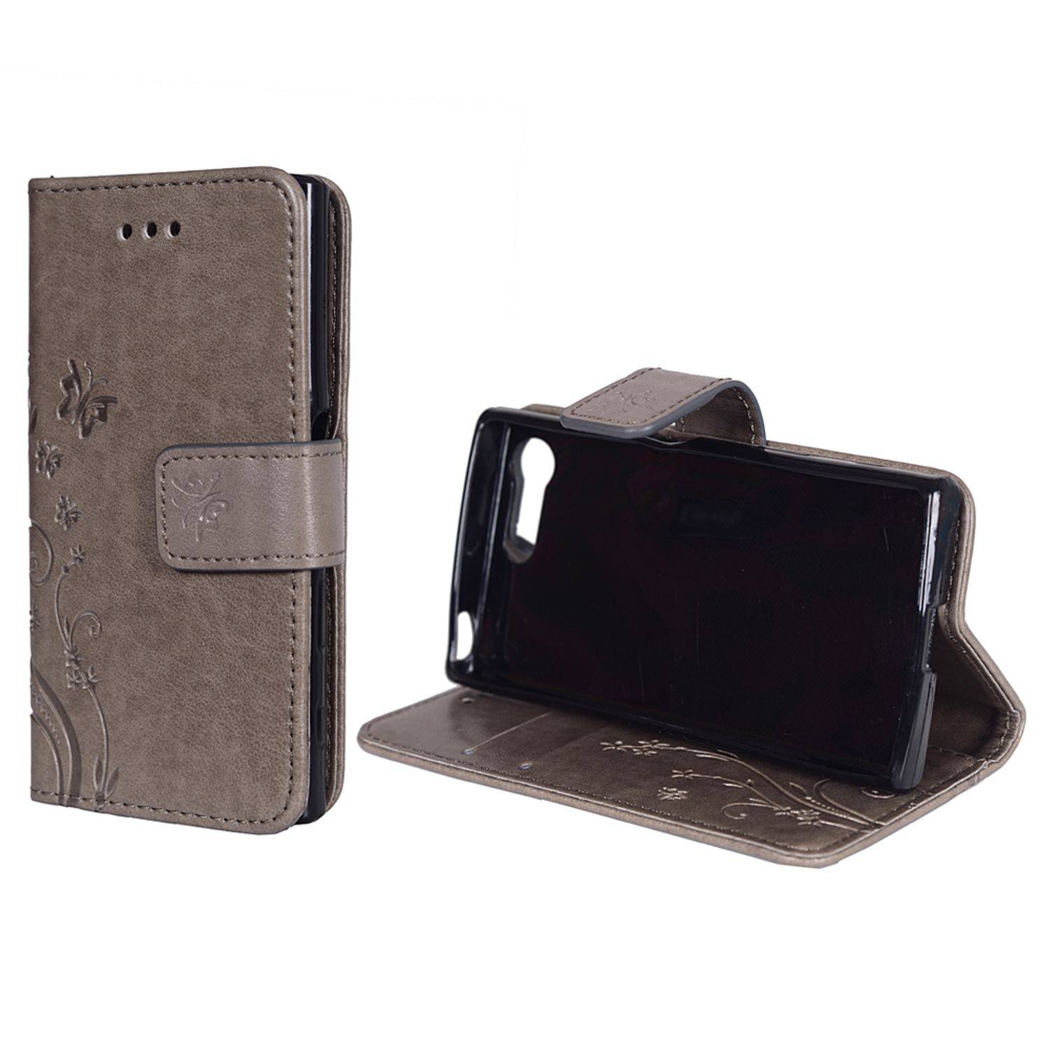 Sony Xperia X Compact Handyhülle Bookcover Grau