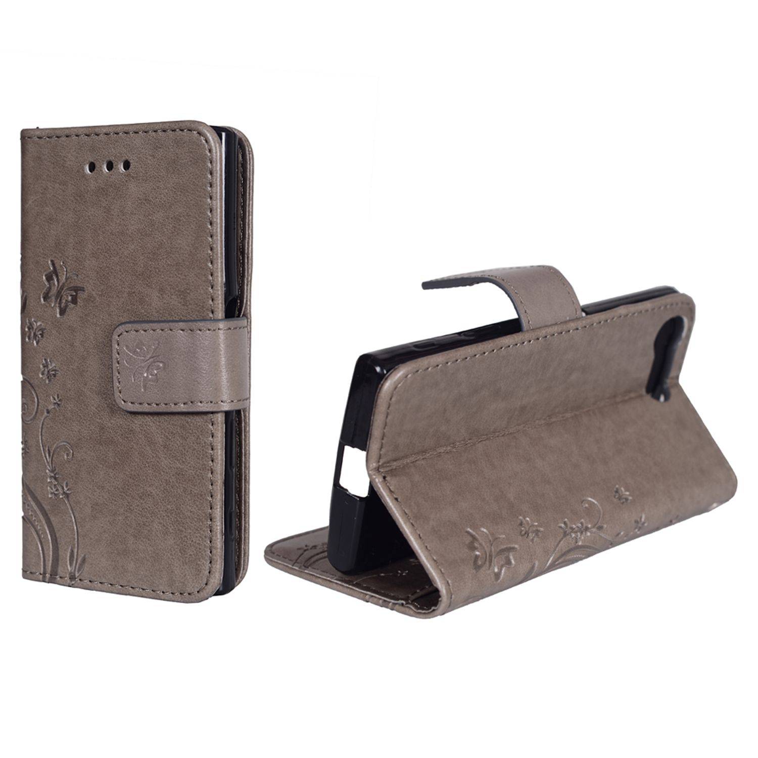 Sony Xperia X Compact Handyhülle Bookcover Grau