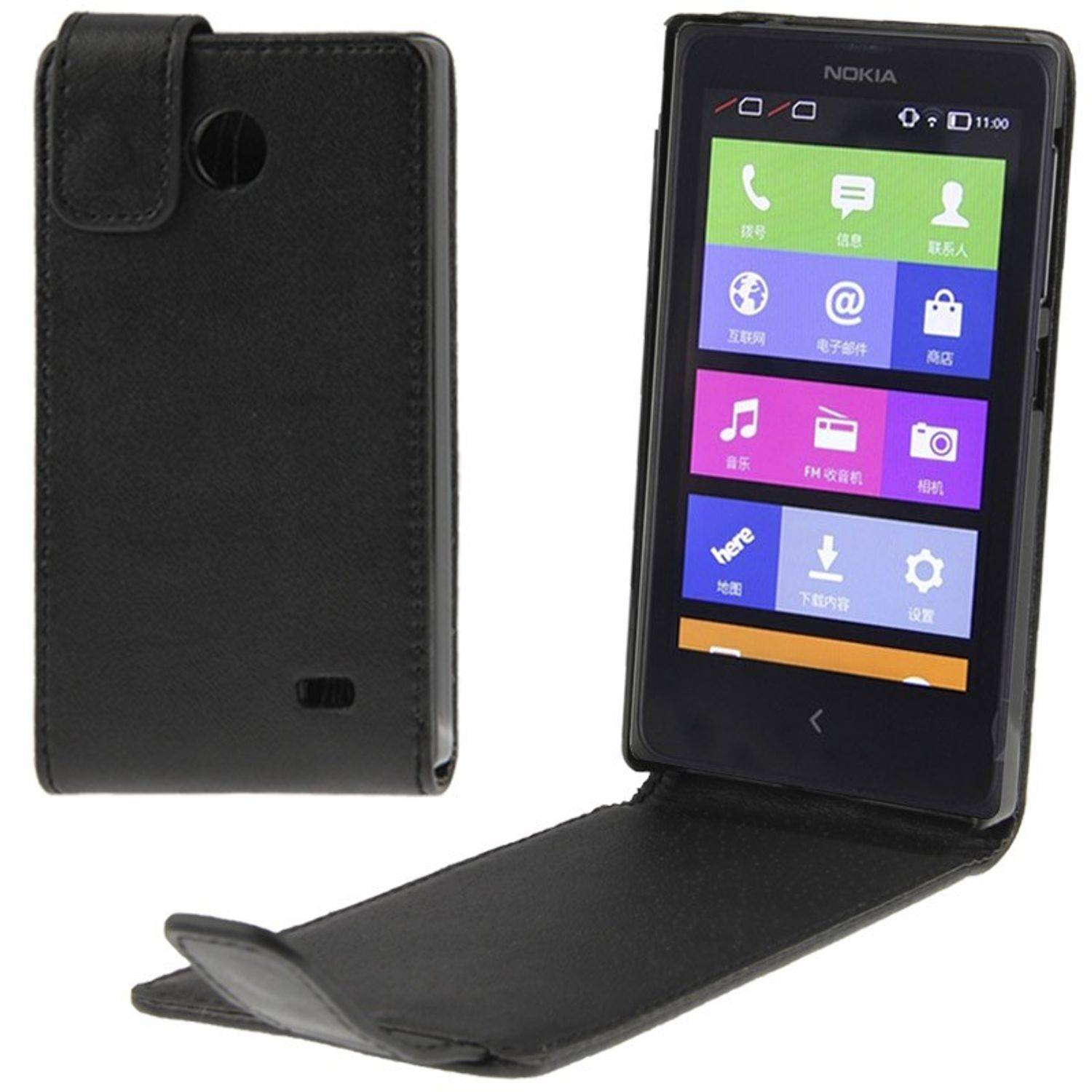 Nokia X Handyhülle Backcover Schwarz