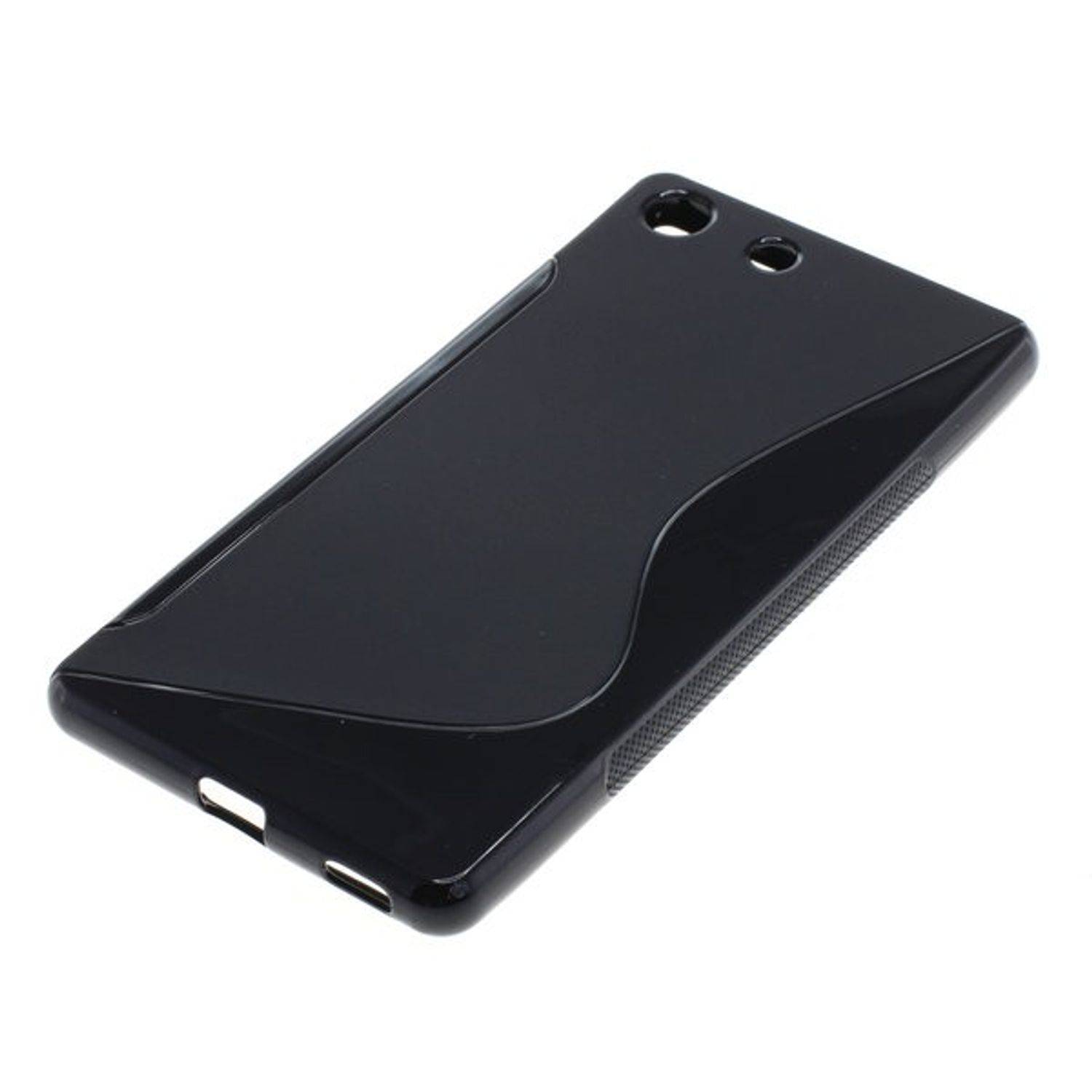 Sony Xperia M5 Handyhülle Backcover Schwarz