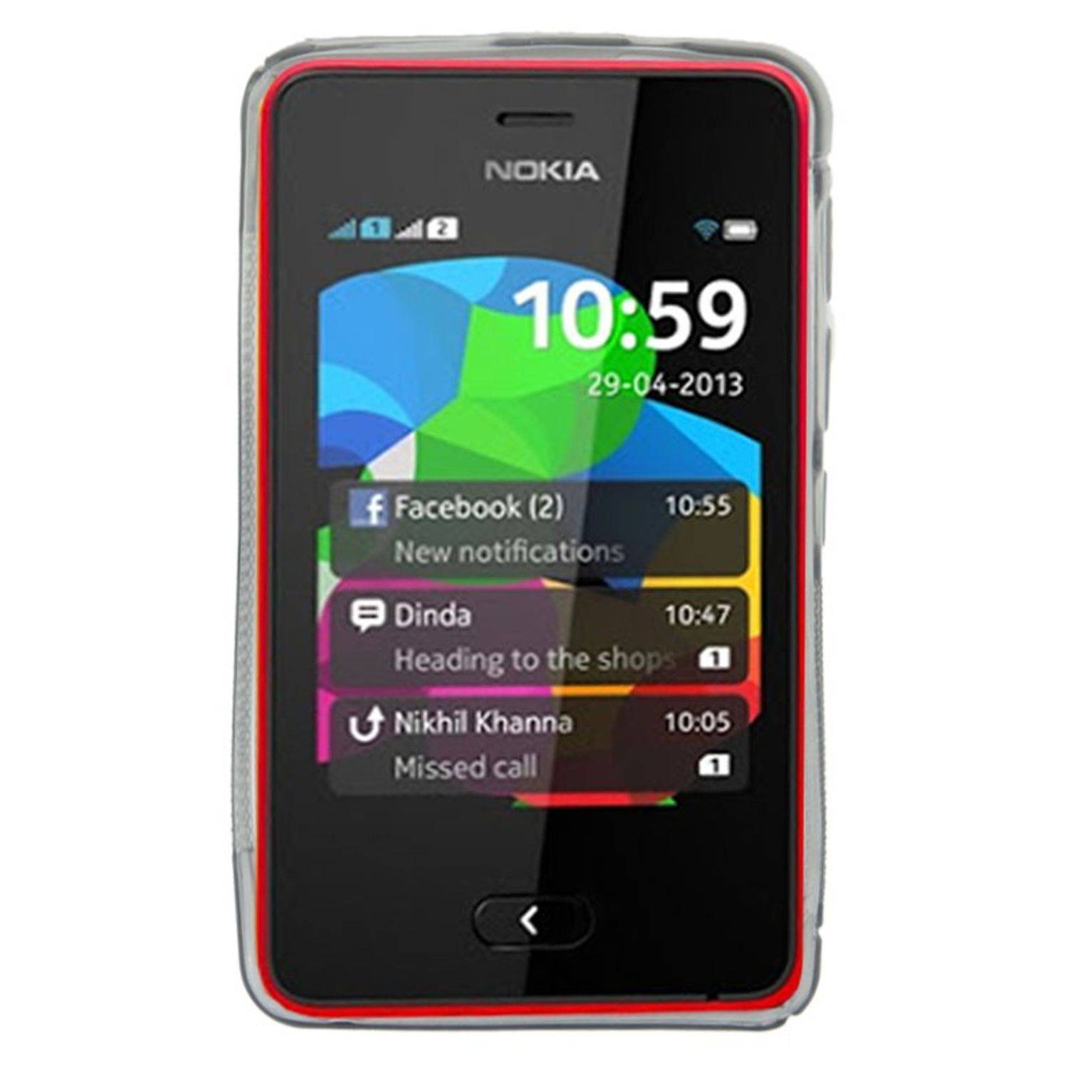 Nokia Asha 501 Handyhülle Backcover Grau