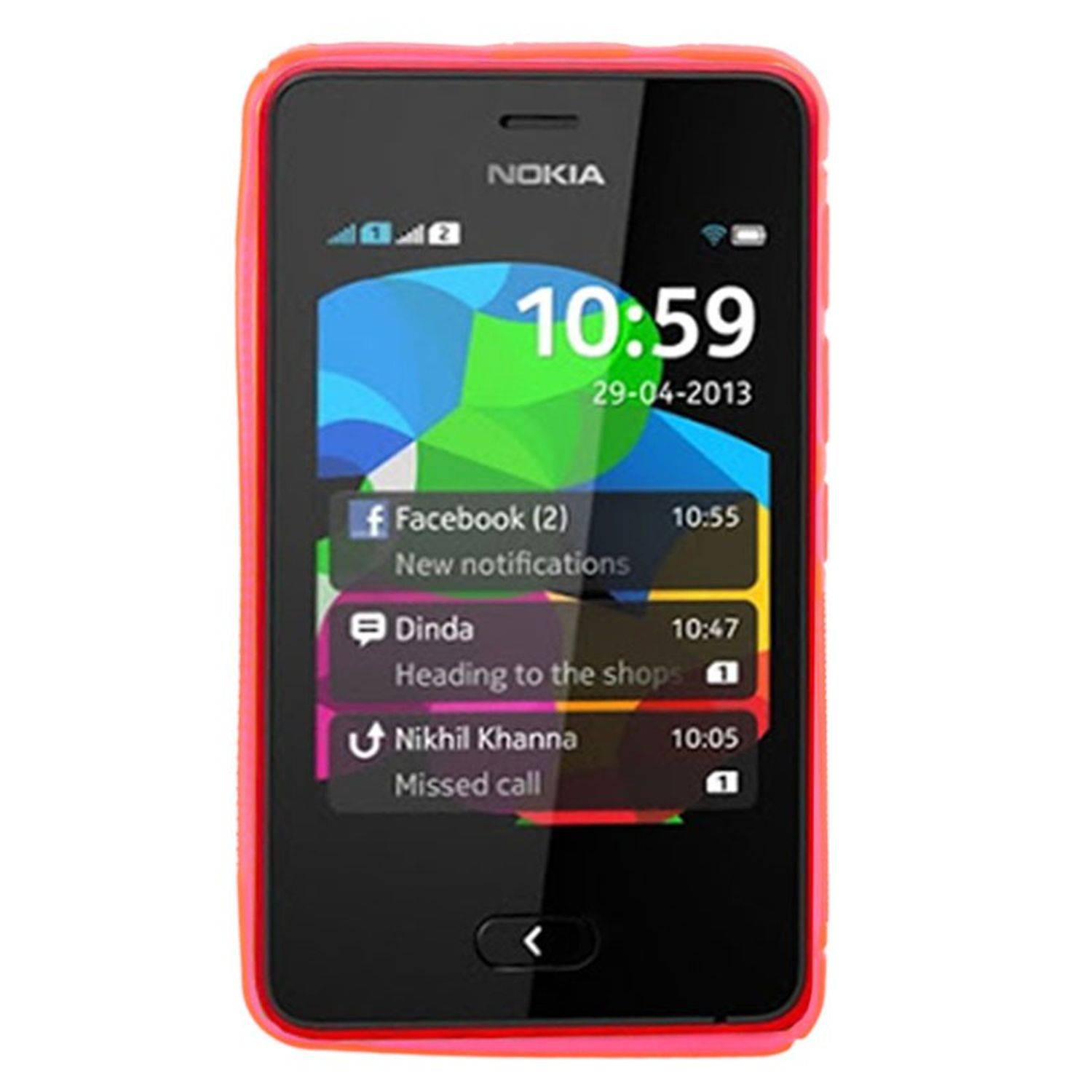 Nokia Asha 501 Handyhülle Backcover Rosa