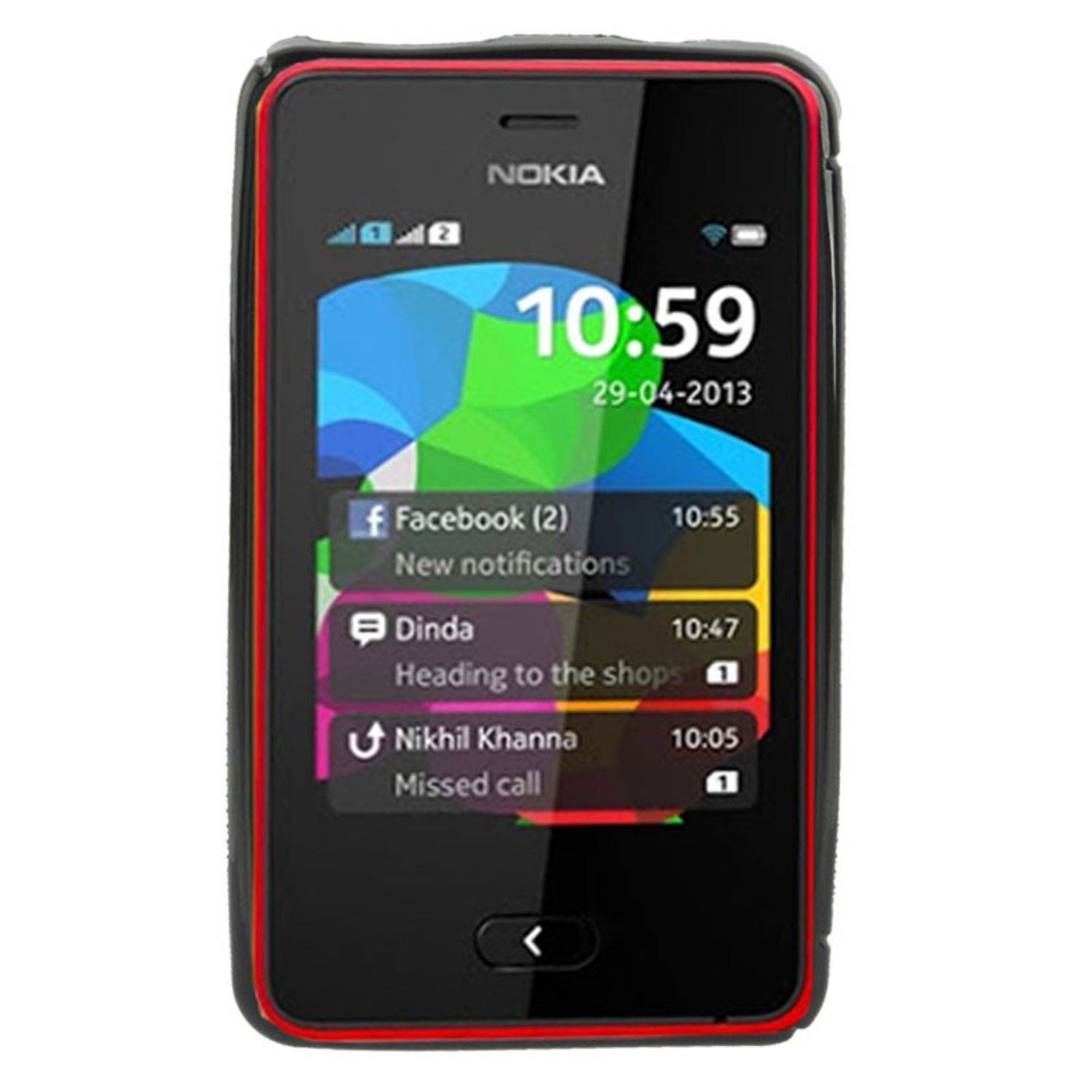 Nokia Asha 501 Handyhülle Backcover Schwarz