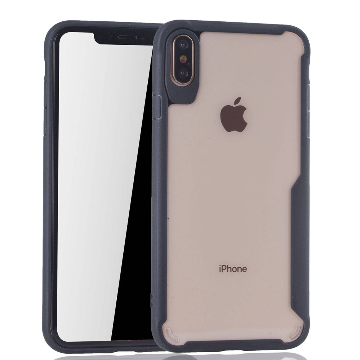 Apple iPhone XS Max Handyhülle Backcover Schwarz