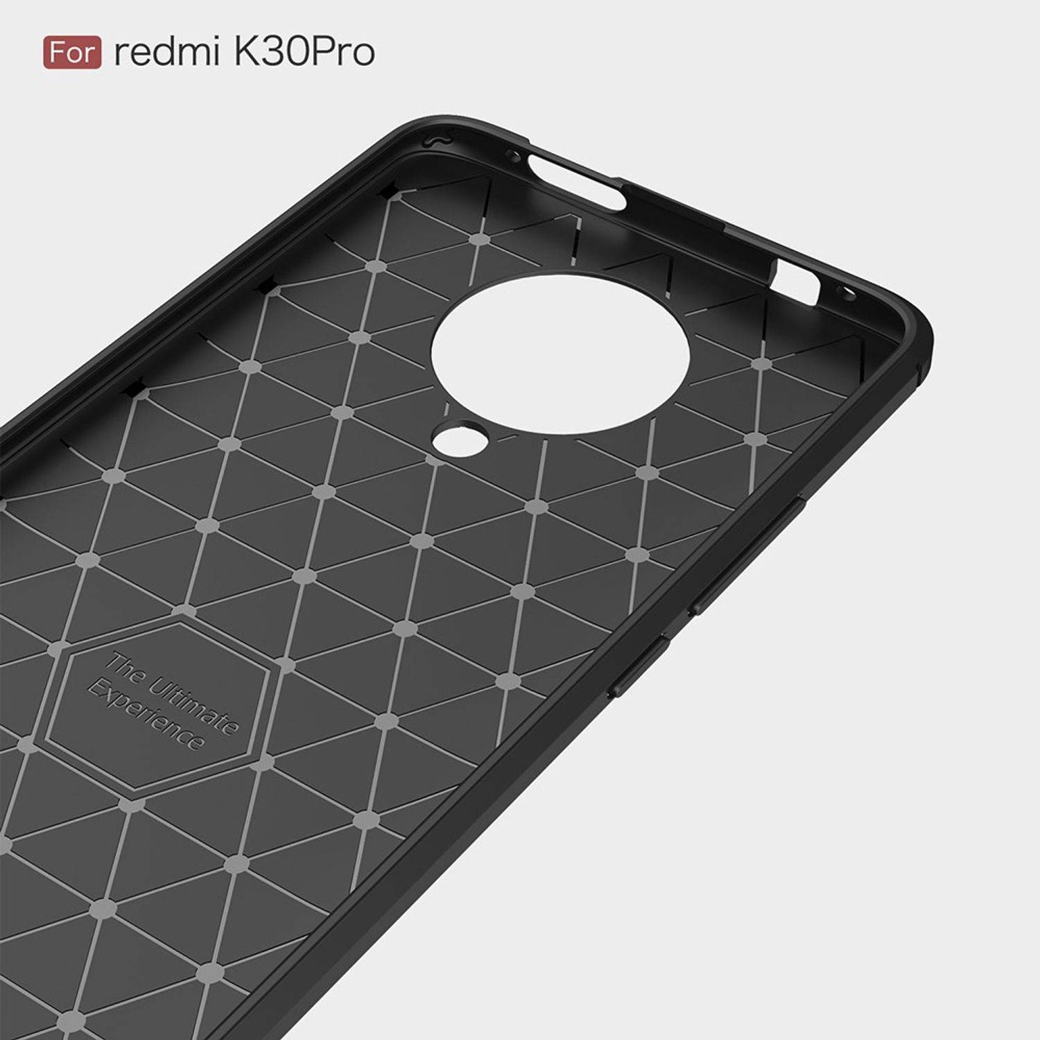Xiaomi Redmi K30 Pro Handyhülle Carbon Optik Backcover Blau