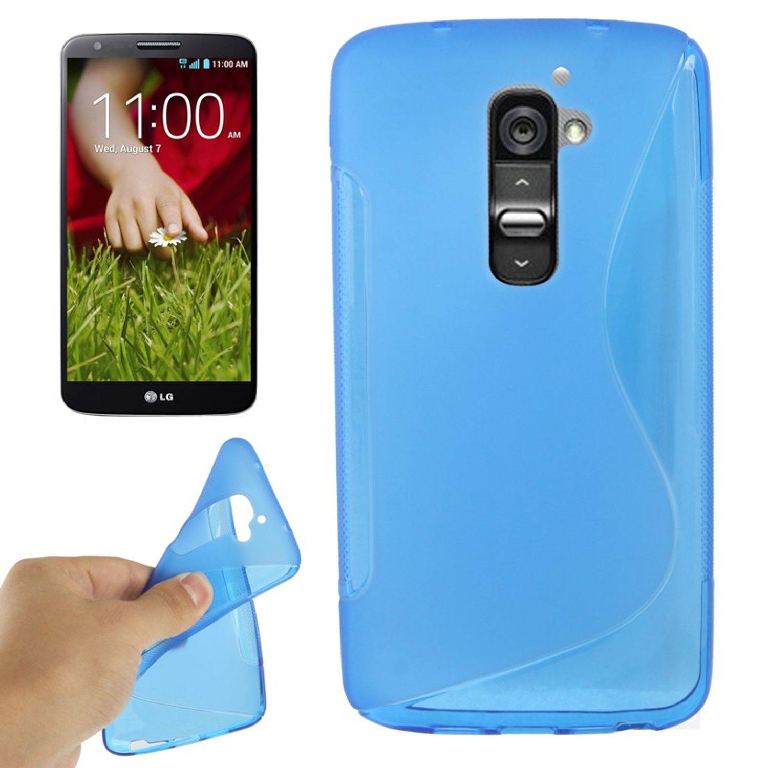 LG Optimus G2 Handyhülle Backcover Blau