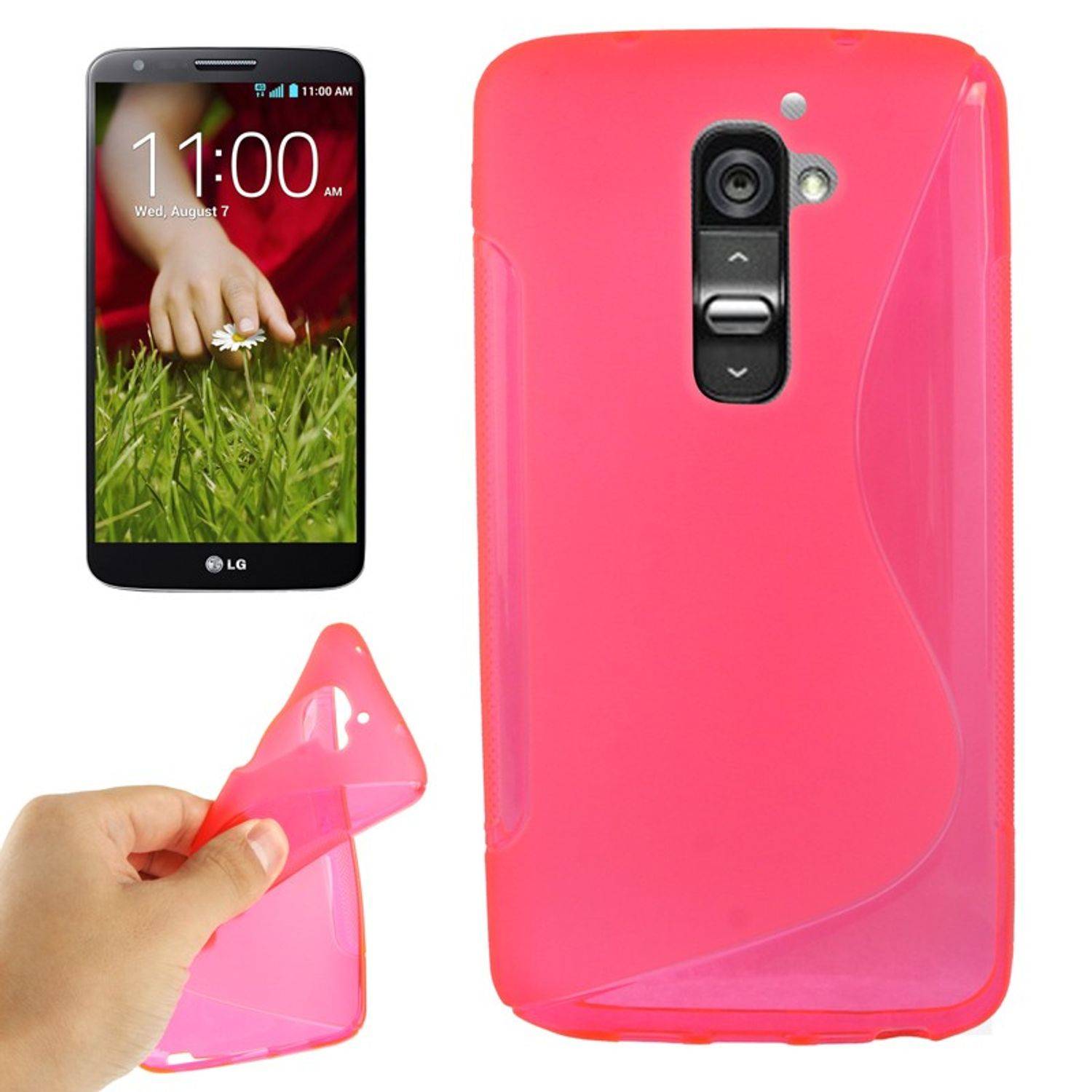 LG Optimus G2 Handyhülle Backcover Rosa