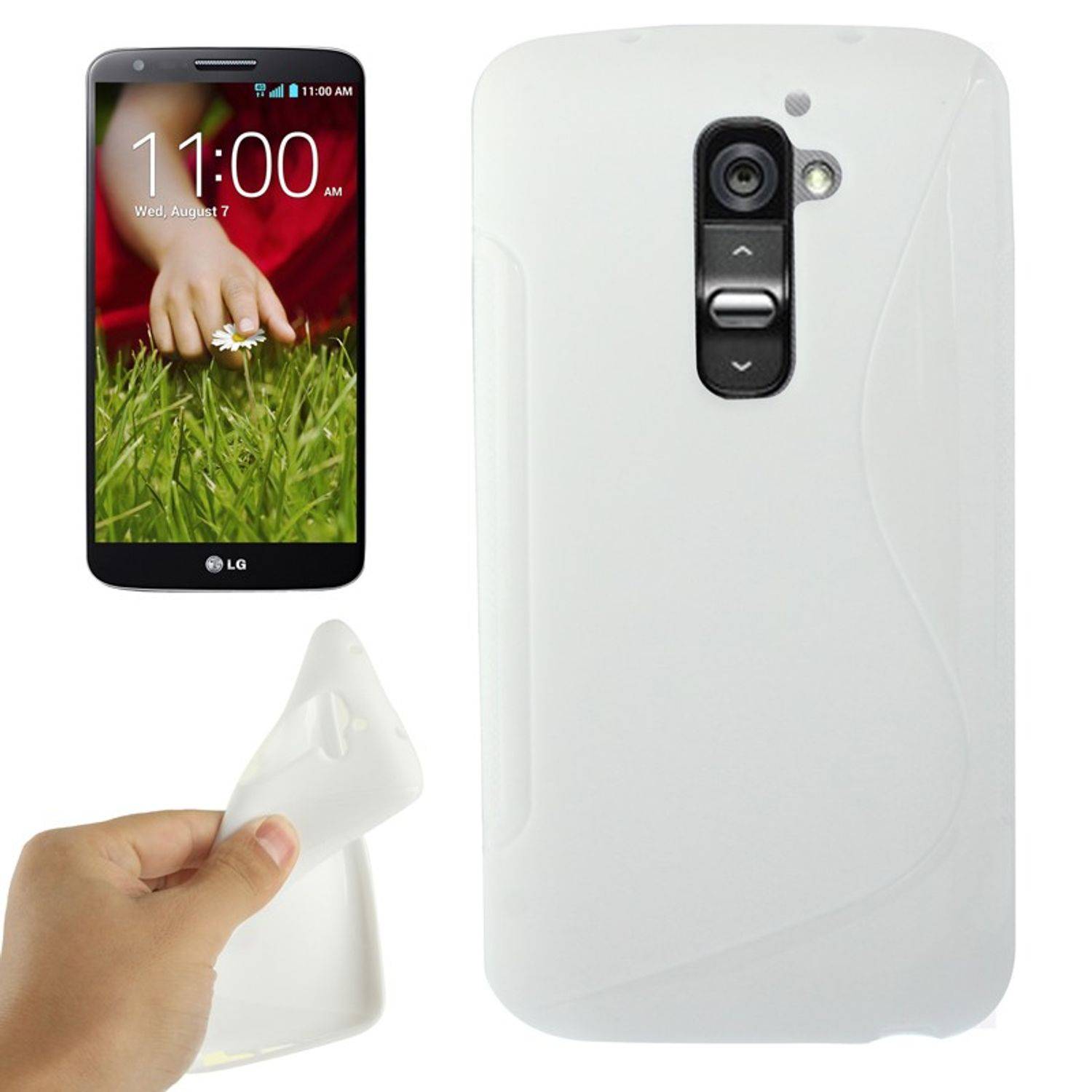 LG Optimus G2 Handyhülle Backcover Weiß