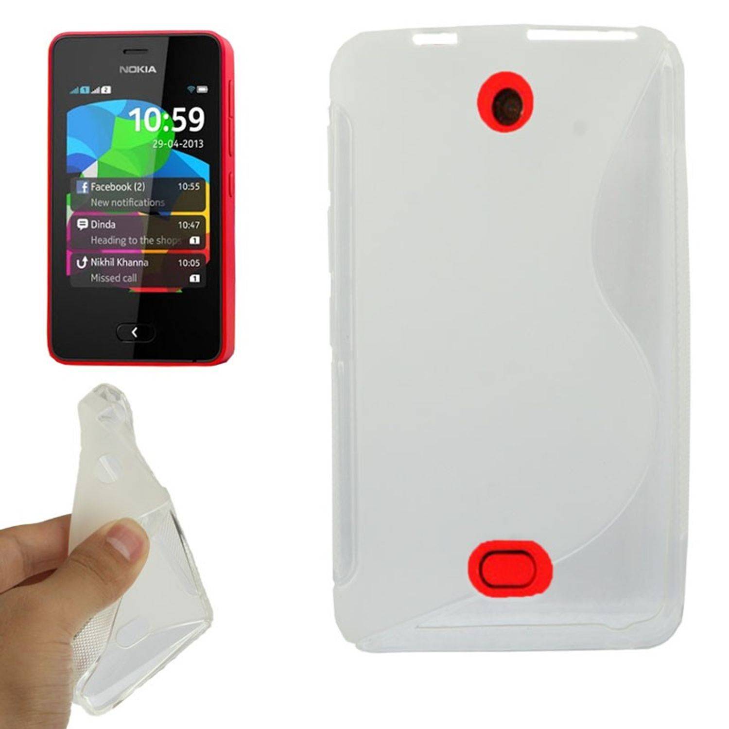 Nokia Asha 501 Handyhülle Backcover Transparent