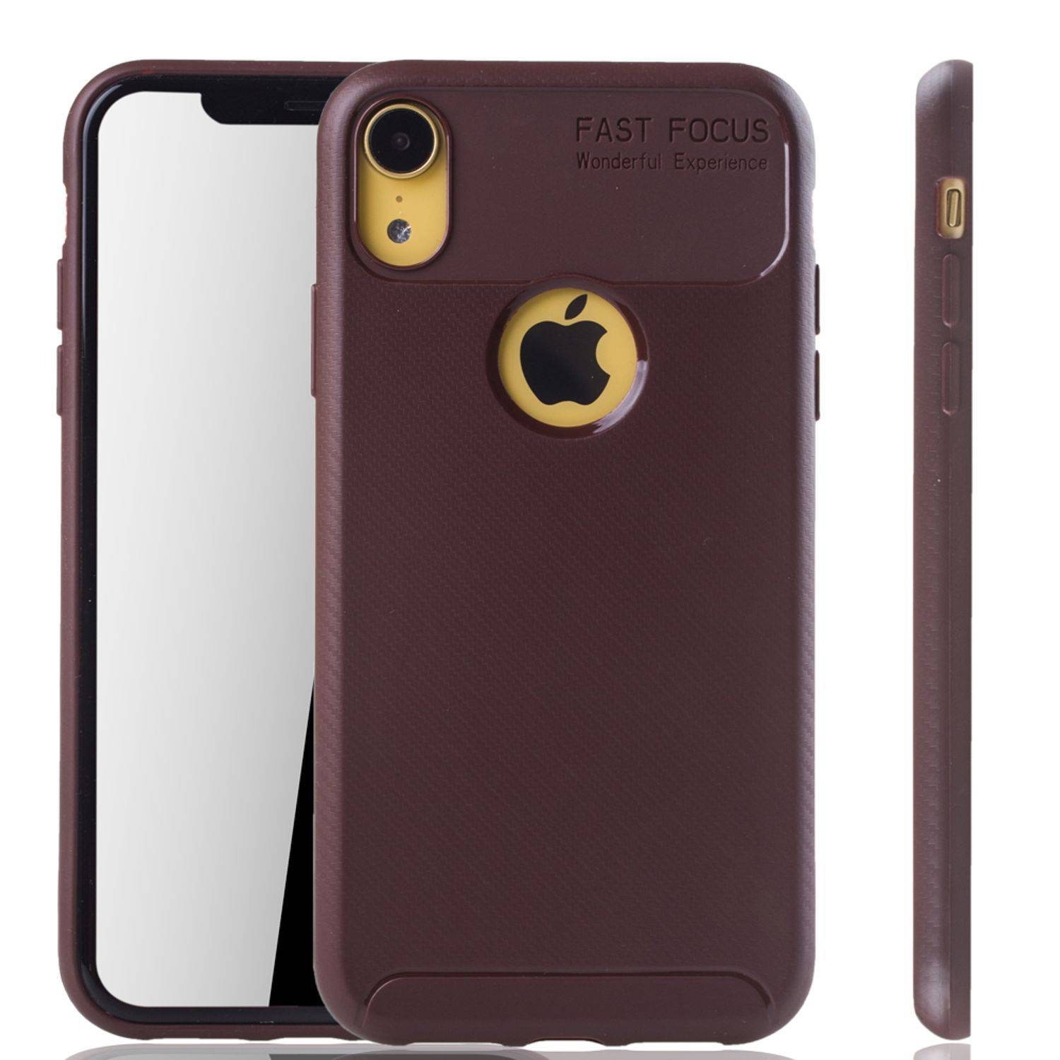 Apple iPhone XR Handyhülle Backcover Braun