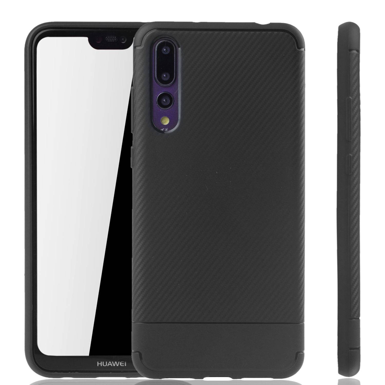 Huawei P20 Pro Handyhülle Backcover Schwarz