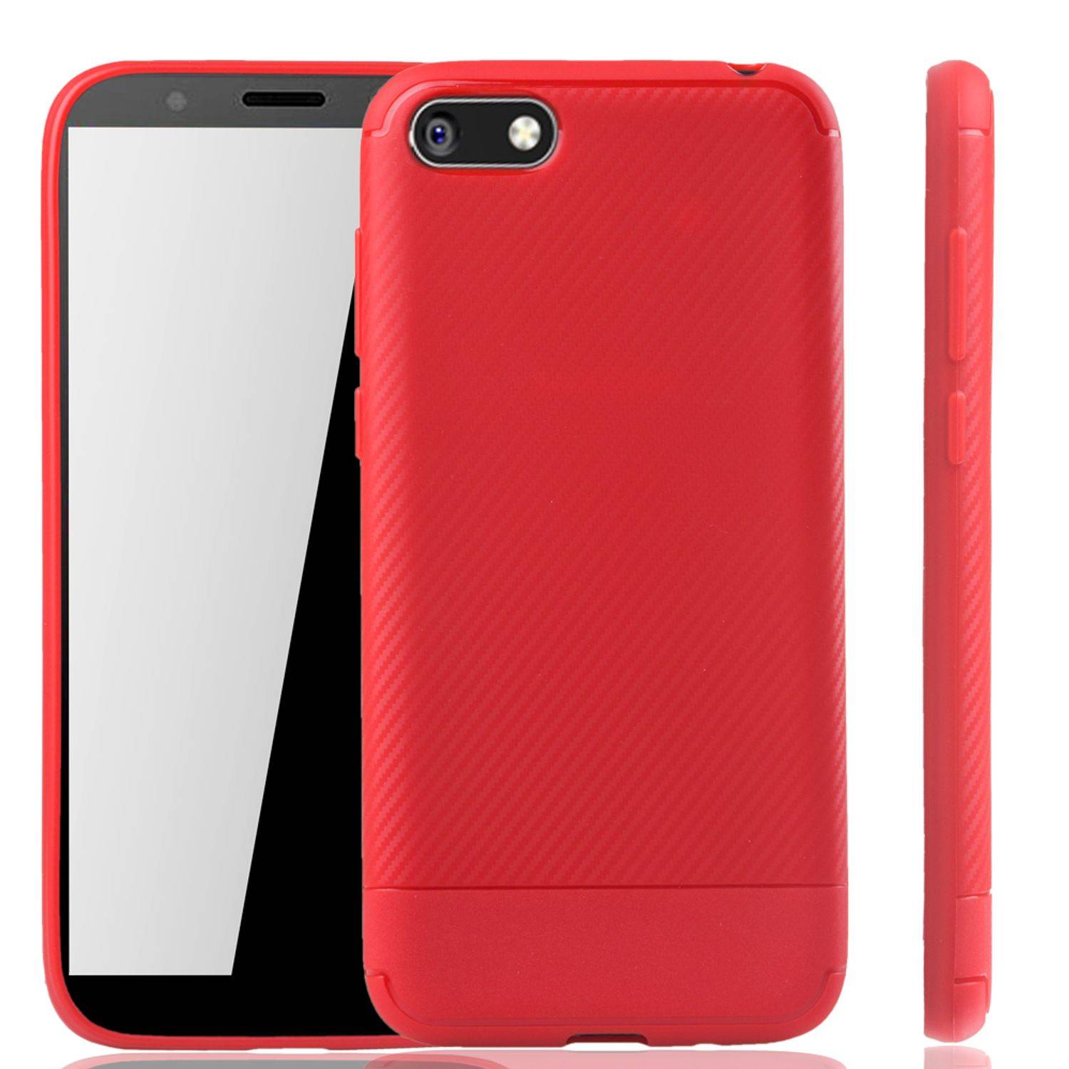 Huawei Y5 (2018) Handyhülle Backcover Rot