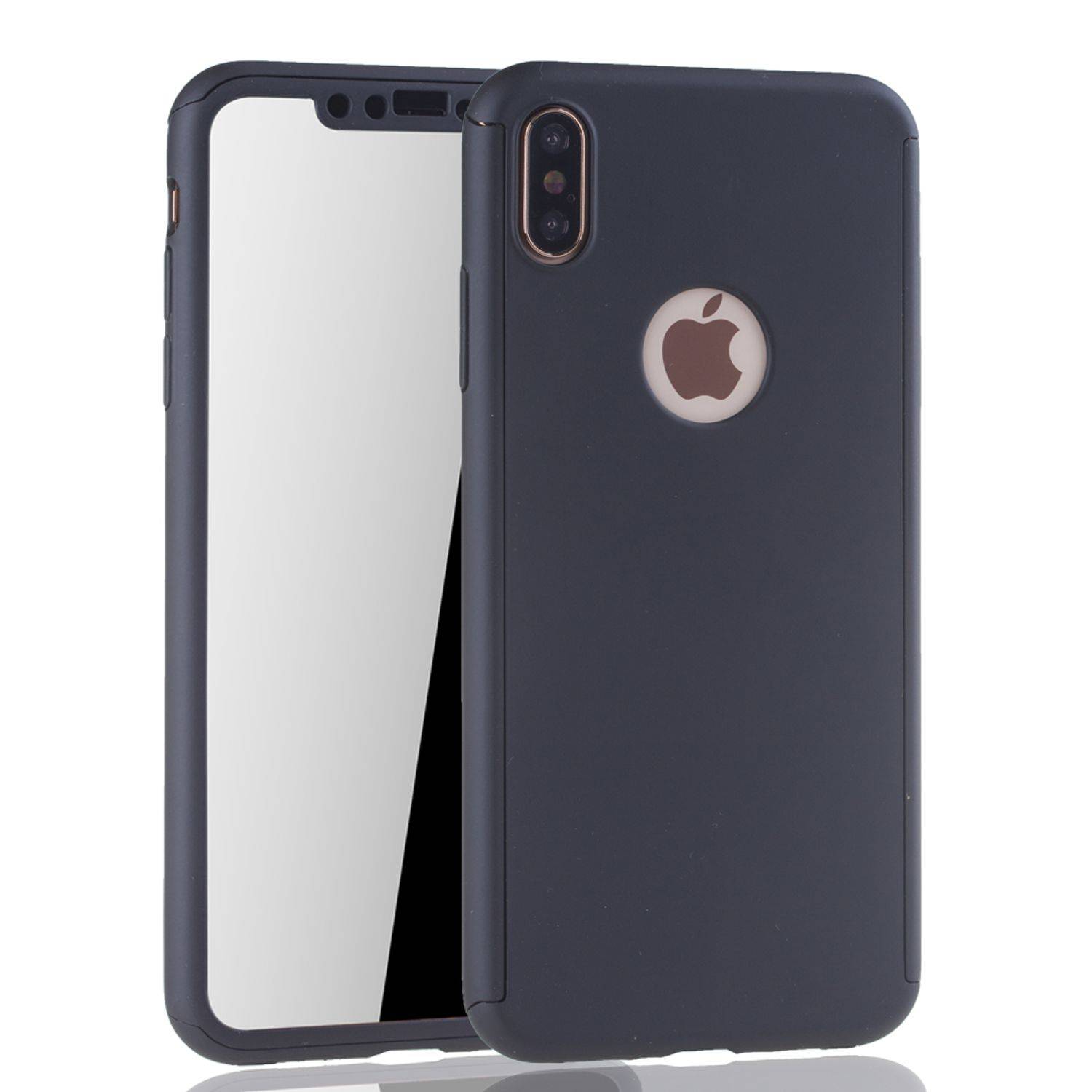 Apple iPhone XS Max Handyhülle 360 Grad Schutz Full Cover Schwarz