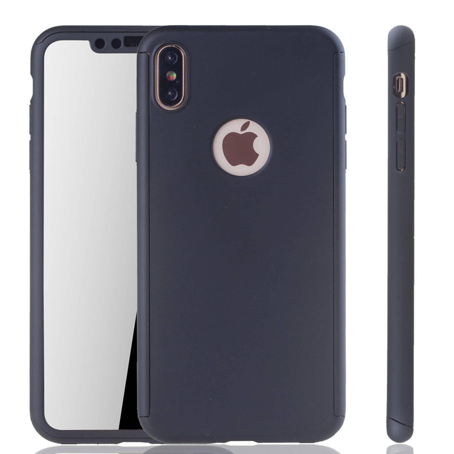 Apple iPhone XS Max Handyhülle 360 Grad Schutz Full Cover Schwarz
